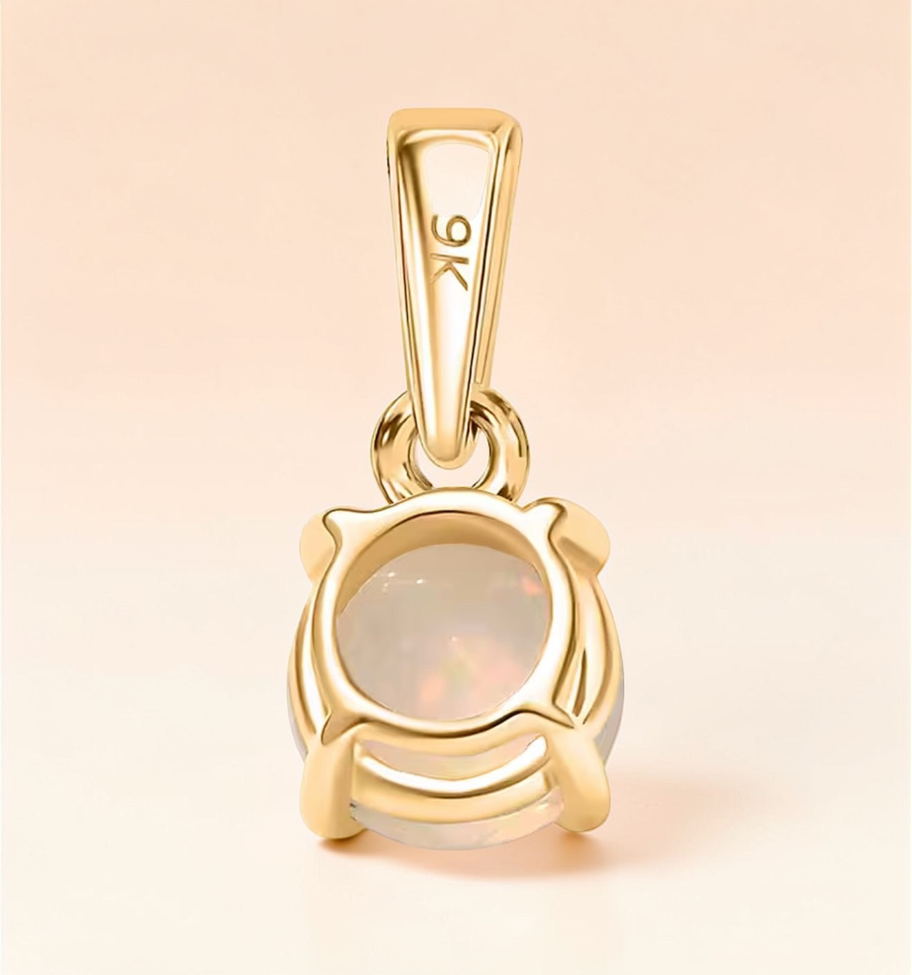 New AAA Opal 9ct Gold Pendant & 18" 9ct Gold Chain