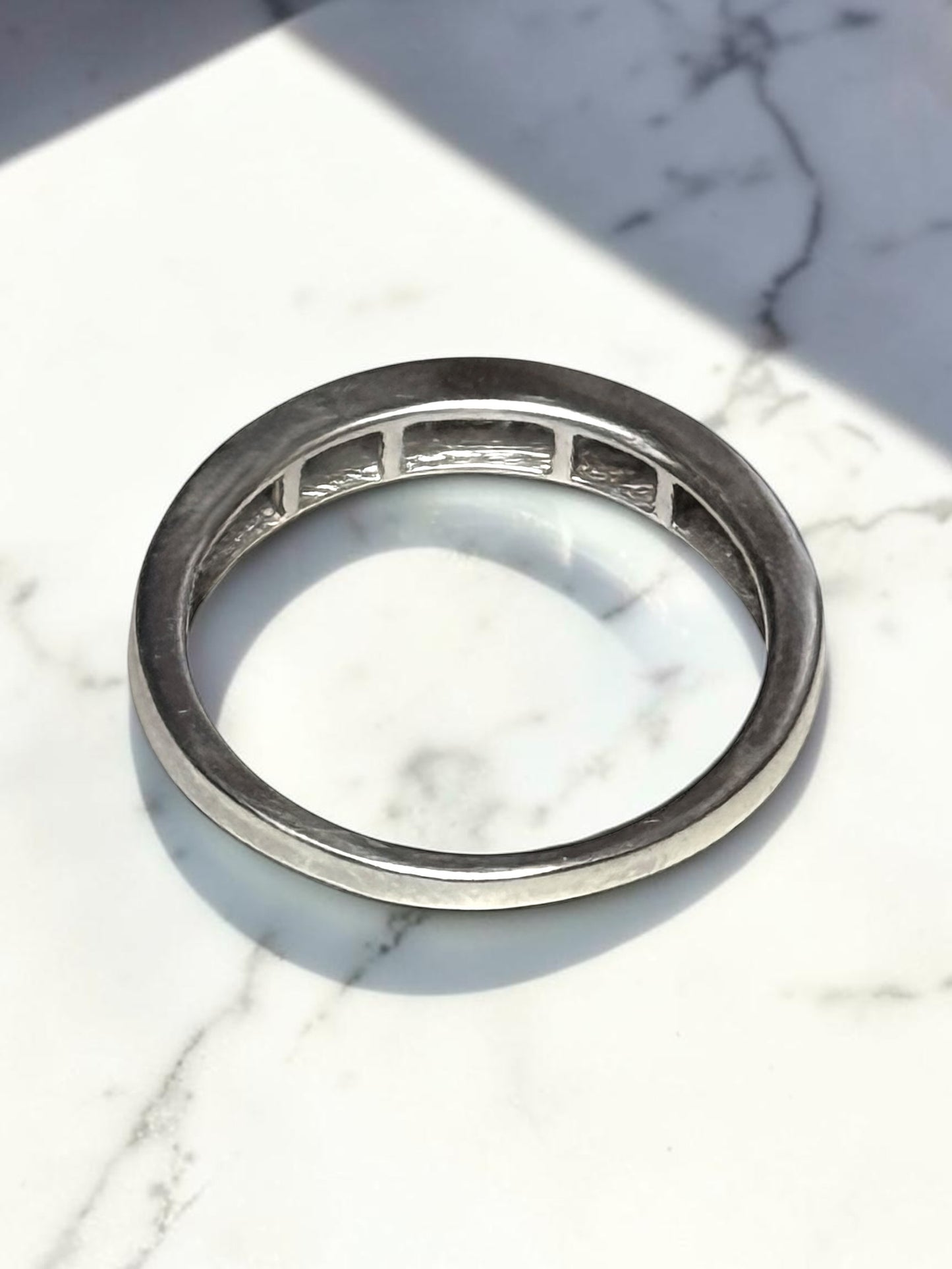 Super Condition 1/2 Carat Diamond White Gold 9K Channel Set Ring