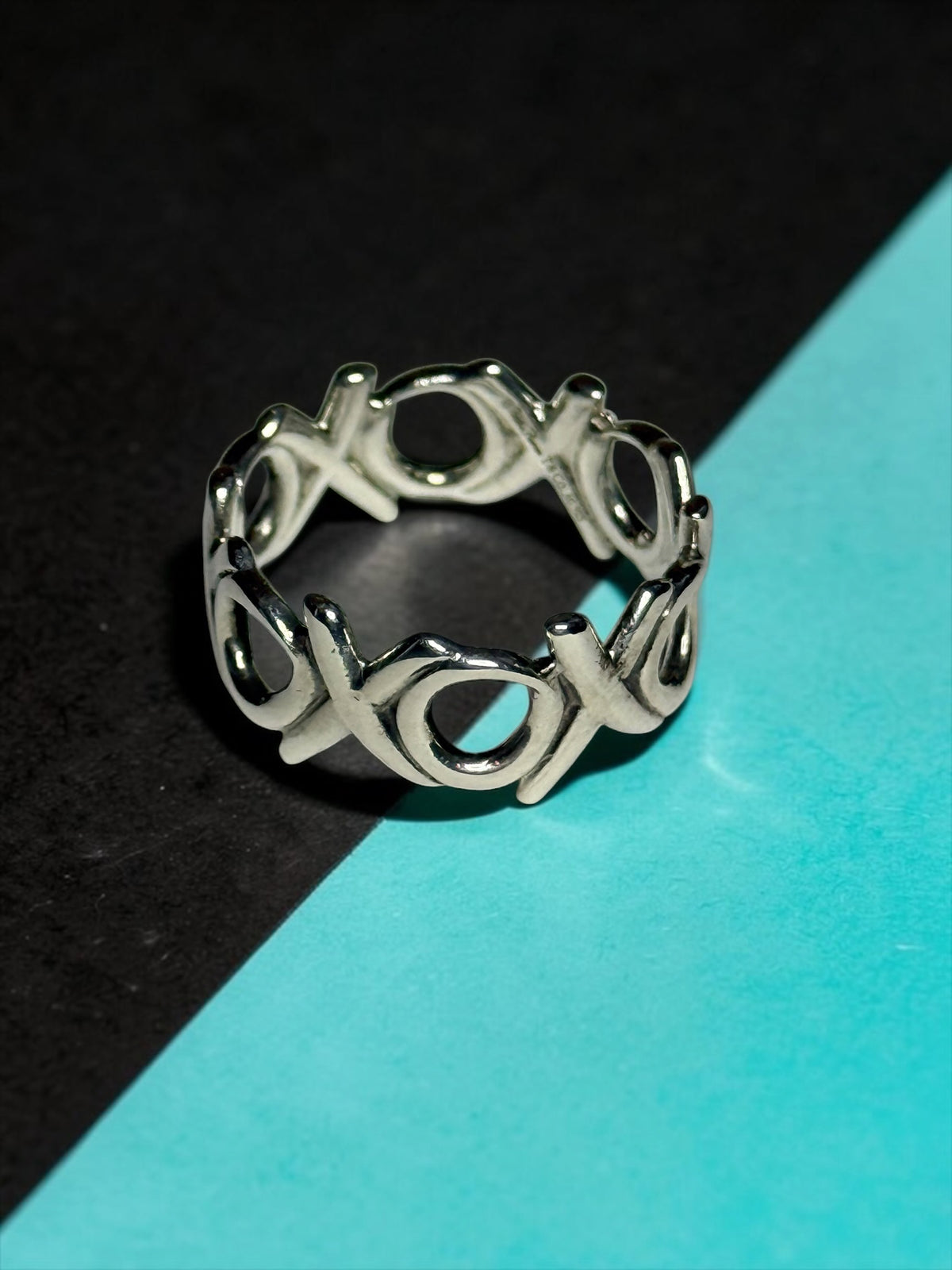 Tiffany & Co Paloma Picasso Hugs N Kisses 925 Silver Ring