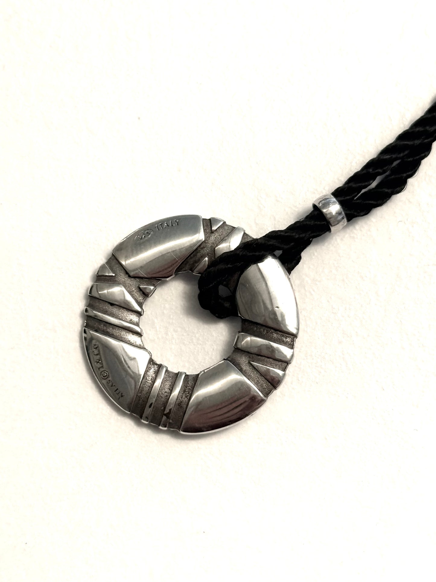 Tiffany & Co Atlas Pendant & Original 24” Silk Cord