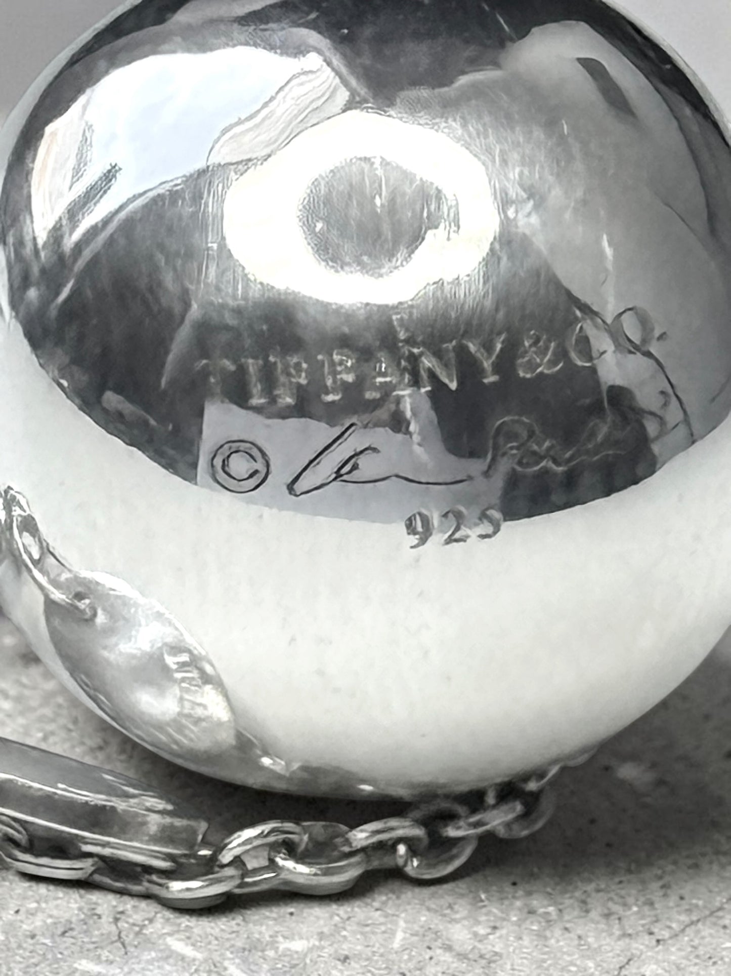 Rare Tiffany & Co Elsa Peretti Hardwear Ball Pendant 925 Silver
