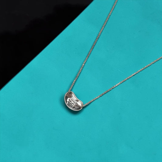 Tiffany & Co Elsa Peretti 19mm Bean Necklace Silver 925 Authentic