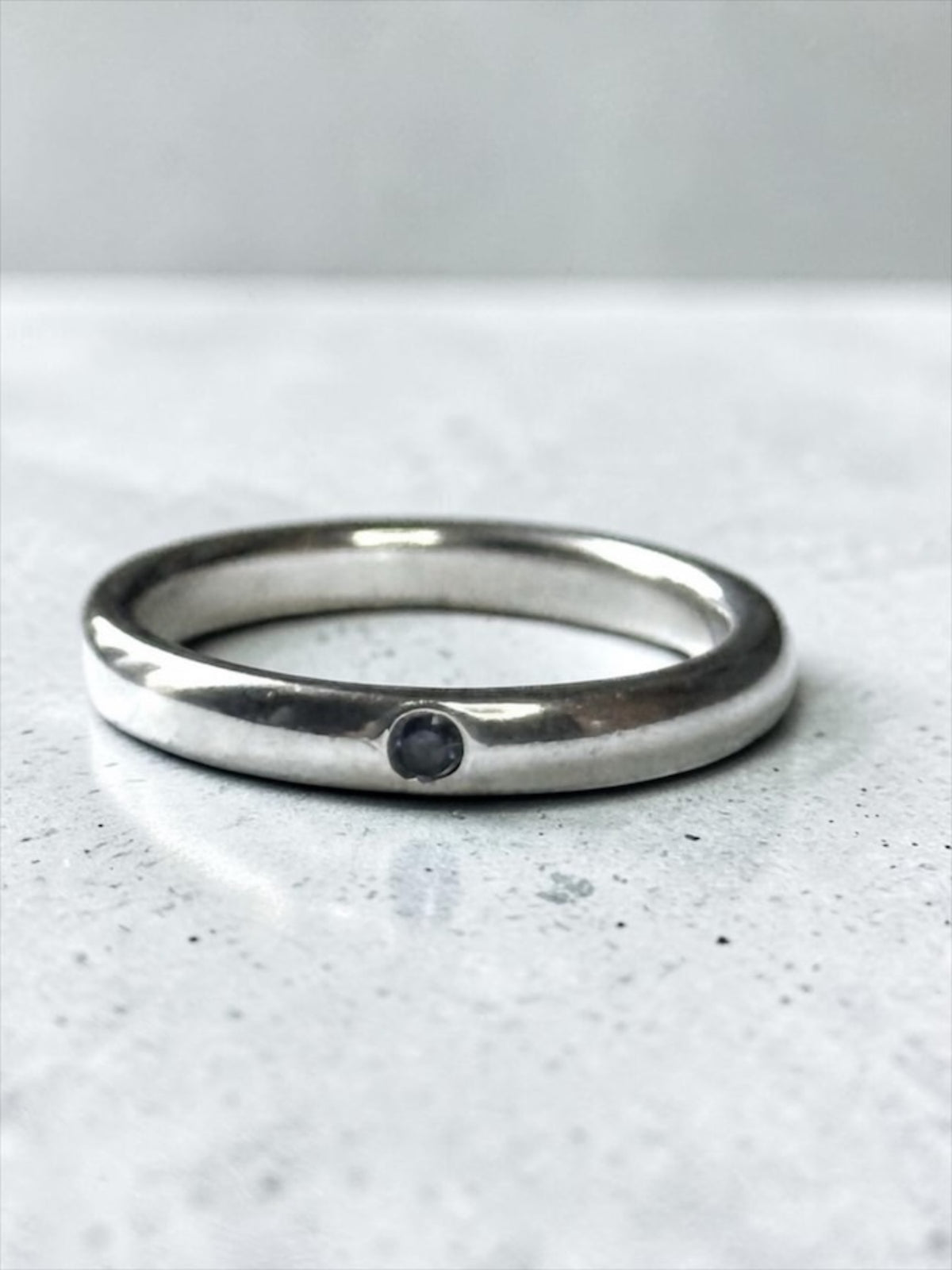 Tiffany & Co Elsa Peretti Sapphire 925 Stacking Ring Size K