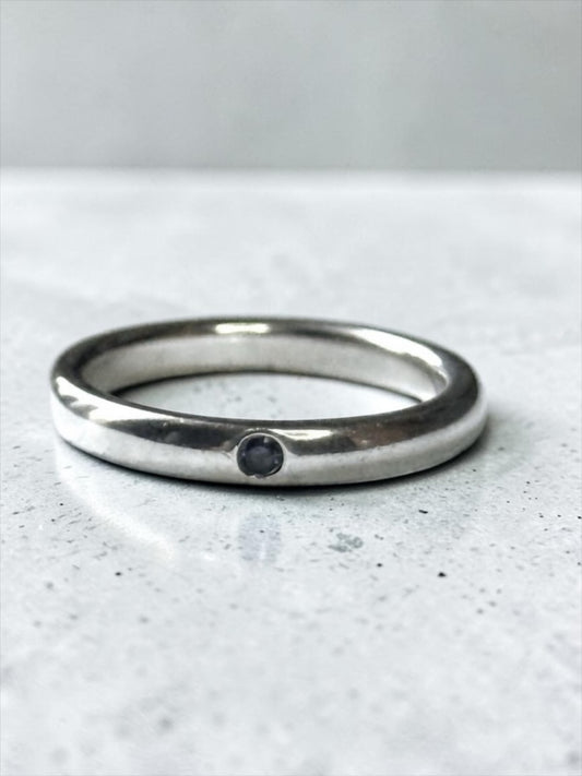 Tiffany & Co Elsa Peretti Sapphire 925 Stacking Ring Size K