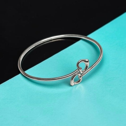 Tiffany & Co Peretti Open Heart Bangle 925 Silver