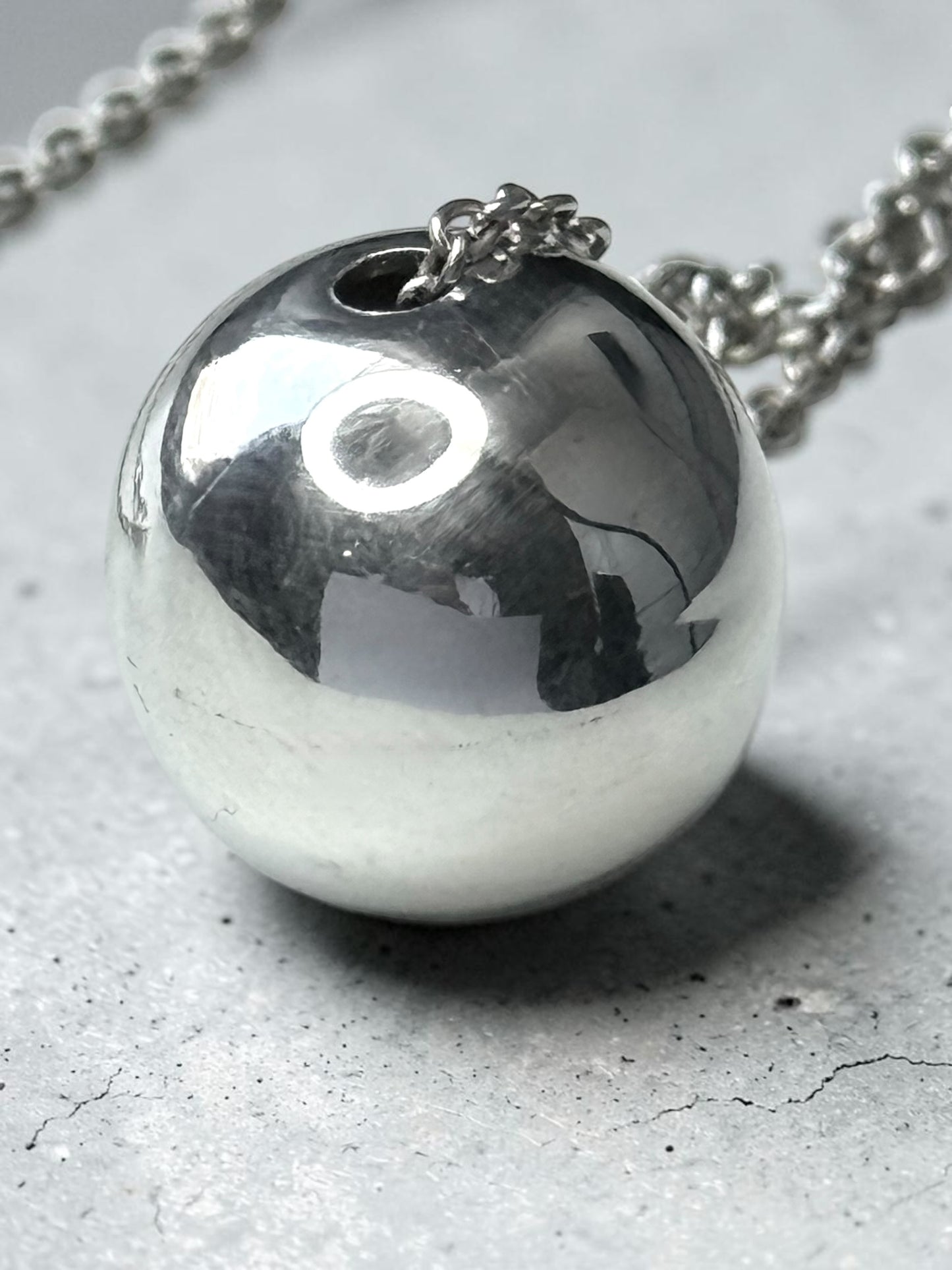Rare Tiffany & Co Elsa Peretti Hardwear Ball Pendant 925 Silver