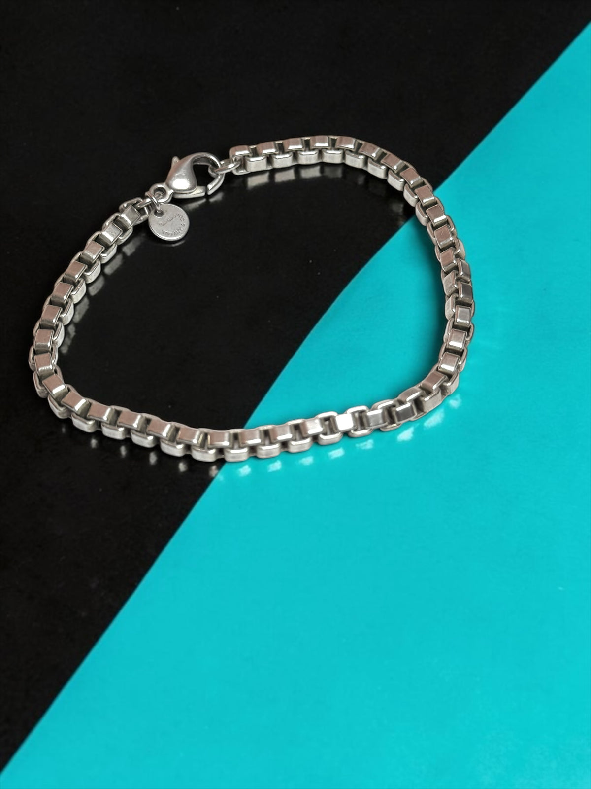Vintage Tiffany & Co Silver Venetian Link Bracelet 7 1/2" Hallmarked