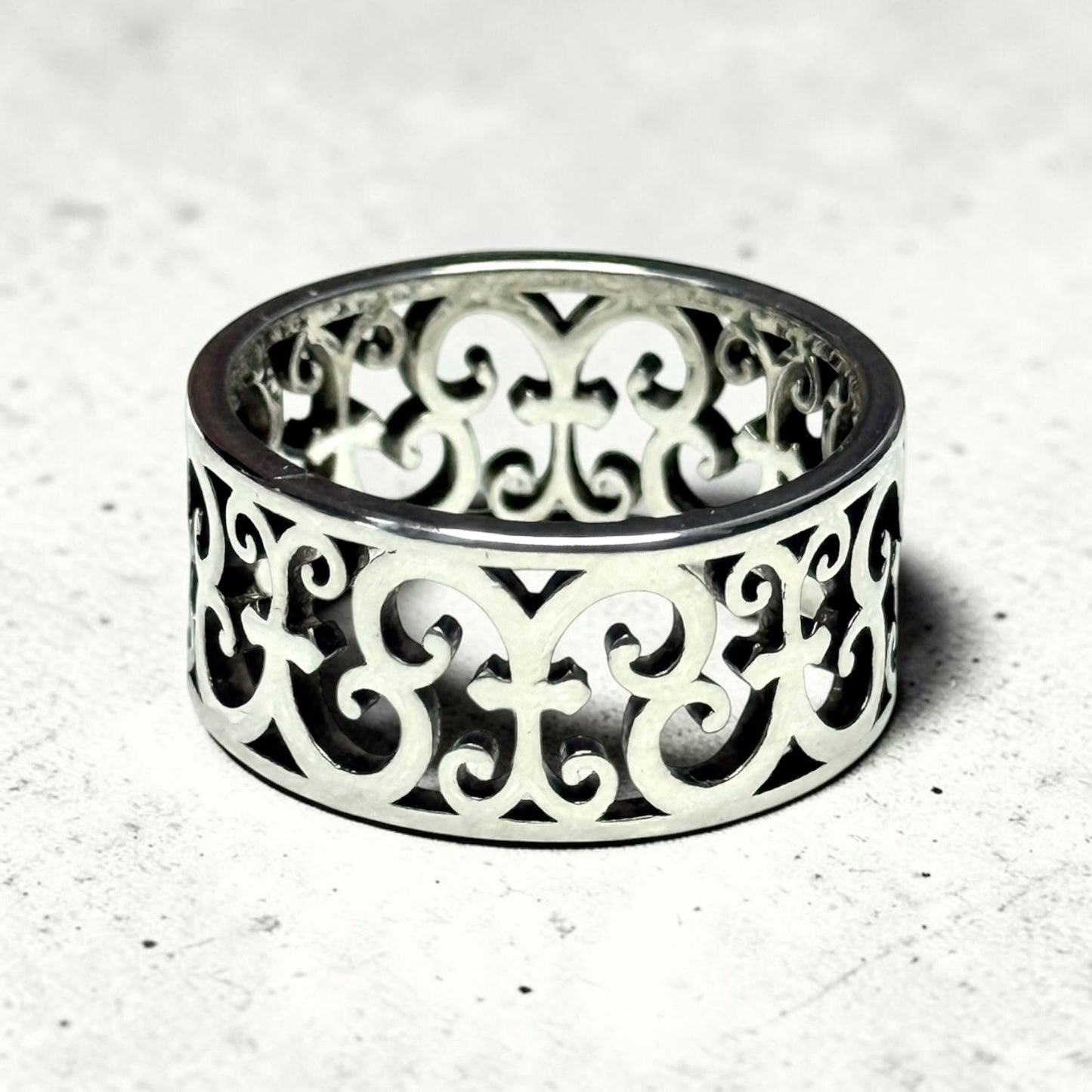 Rare Tiffany & Co Enchant 925 Silver Ring Size UK Q 1/2 / US 8.25