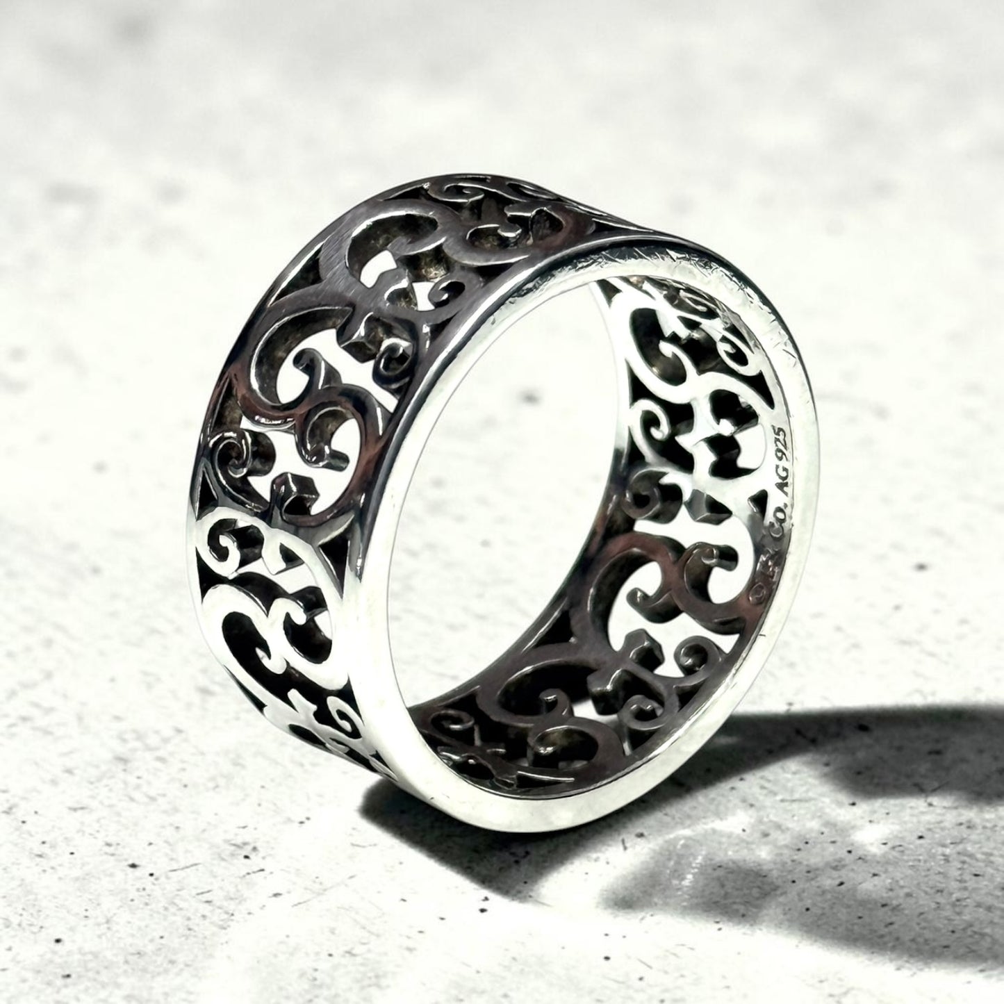 Rare Tiffany & Co Enchant 925 Silver Ring Size UK Q 1/2 / US 8.25