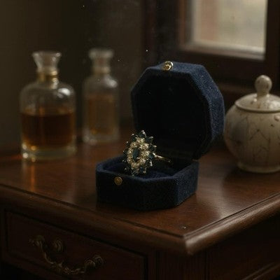 Diamond & Sapphire Marquis Multi Stone Ring