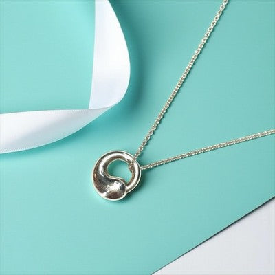 Authentic Tiffany & Co - Elsa Peretti Eternal Circle Pendant & Tiffany Chain