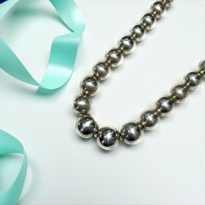 Tiffany & Co. Graduated Bead  HardWear Drop Silver 16" - 18" Extendable Necklace