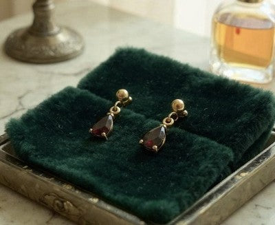Sapphire Dangle Earrings 9ct Gold Studs