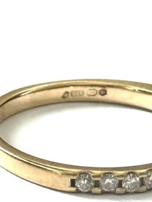 15 Diamond 0.45ct Gold Stacking Ring Size K