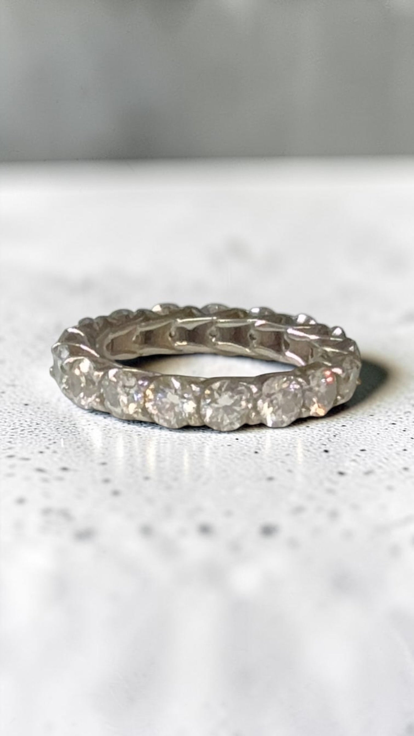 Stunning 17 Gem 4.25ct  Moissanite Full Eternity Ring 925 Size N
