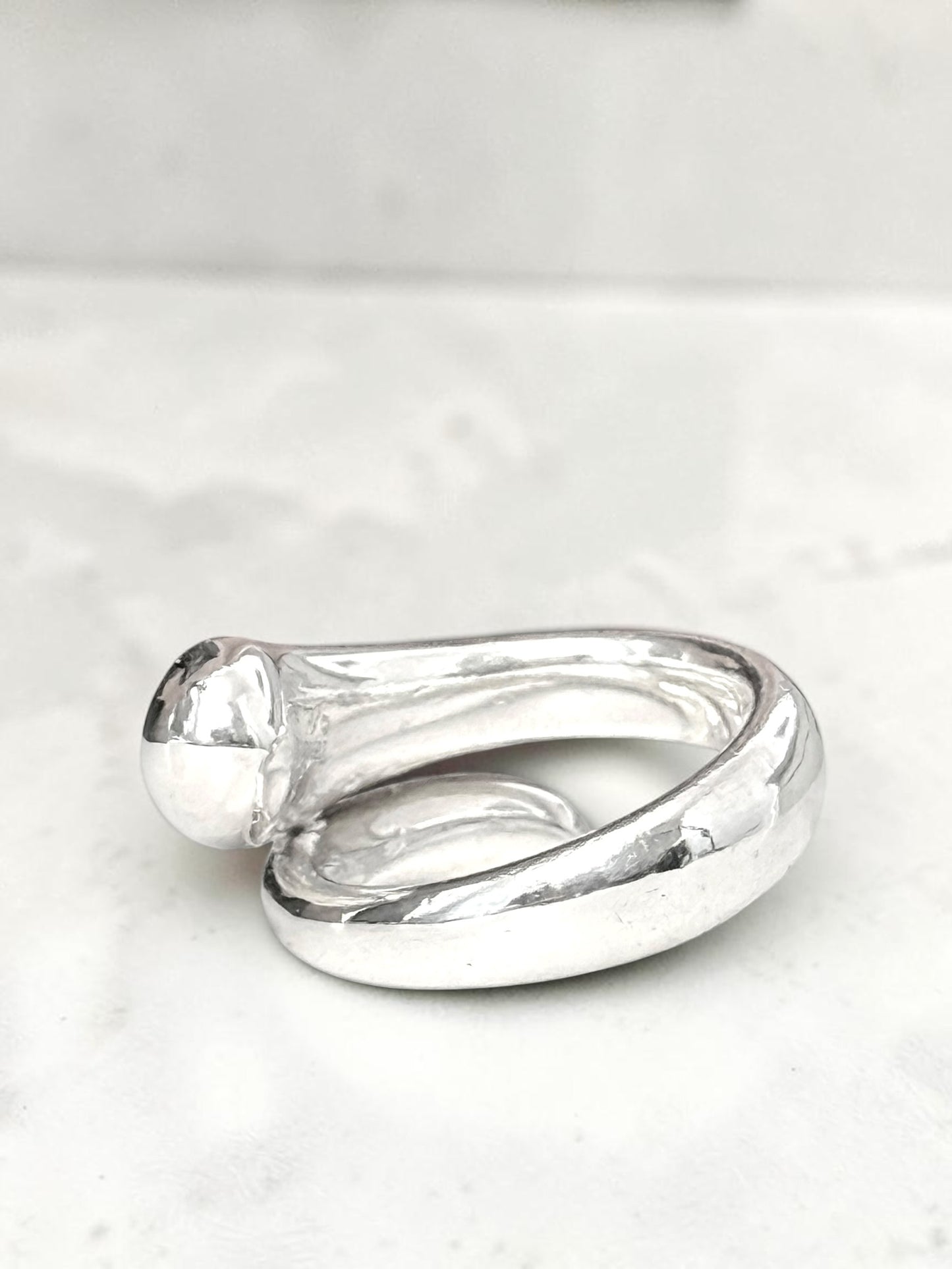 Tiffany & Co Elsa Peretti Tear Drop Ring 925 Hallmarked