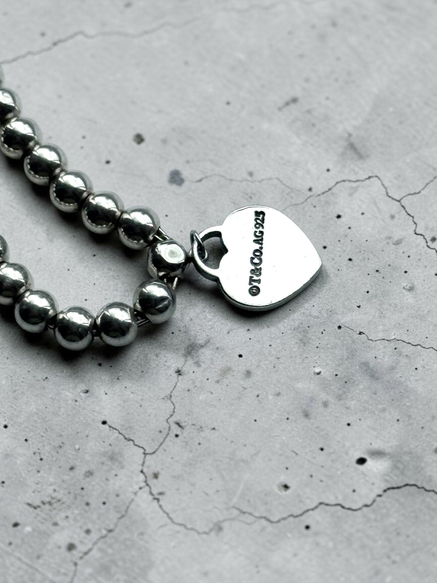 Tiffany & Co Heart Bead Bracelet Return To Tiffany Small 6.5"