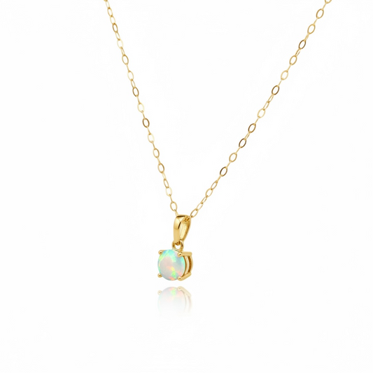 New AAA Opal 9ct Gold Pendant & 18" 9ct Gold Chain