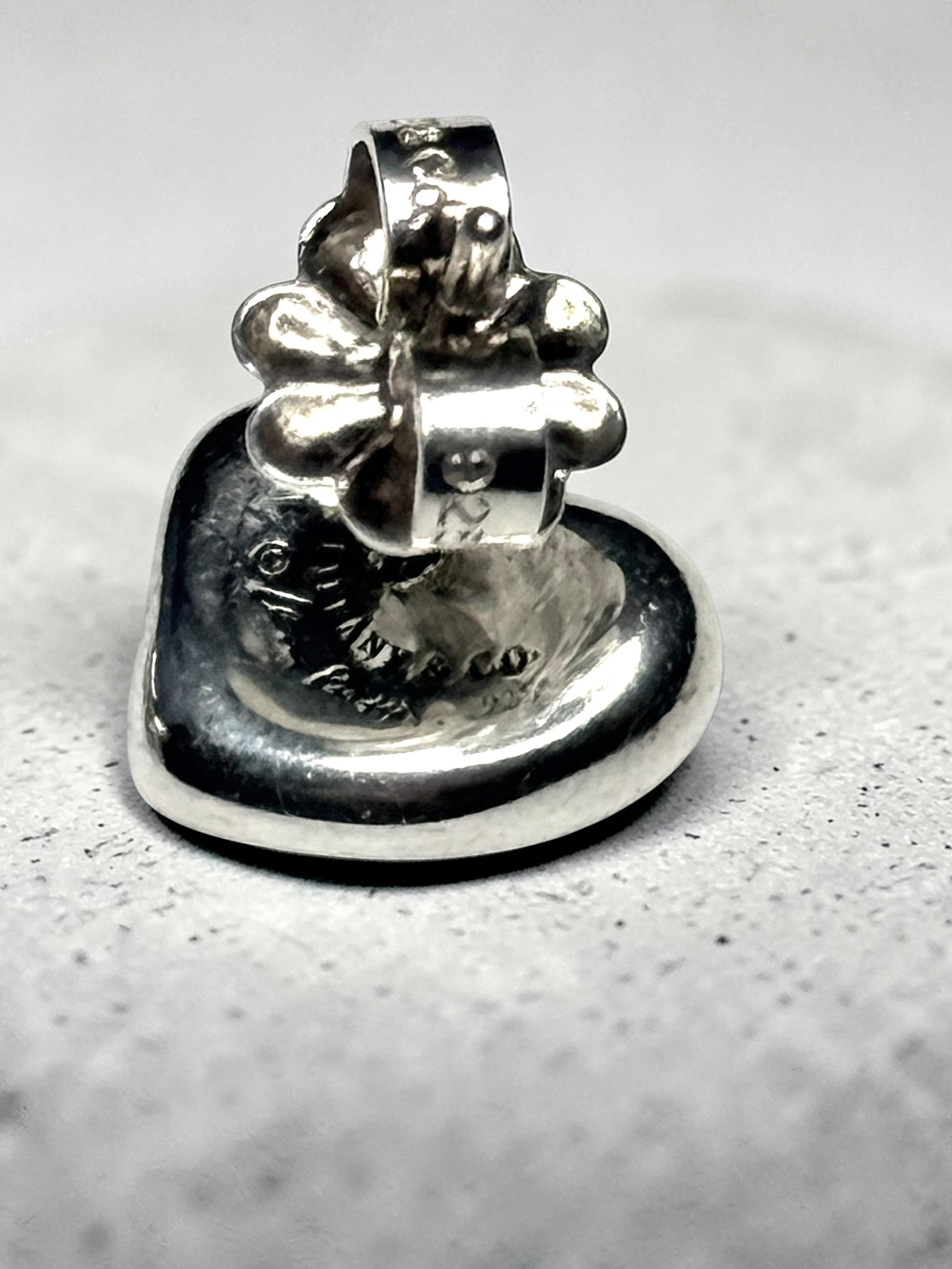 Tiffany & Co Elsa Peretti Full Heart Silver Earrings