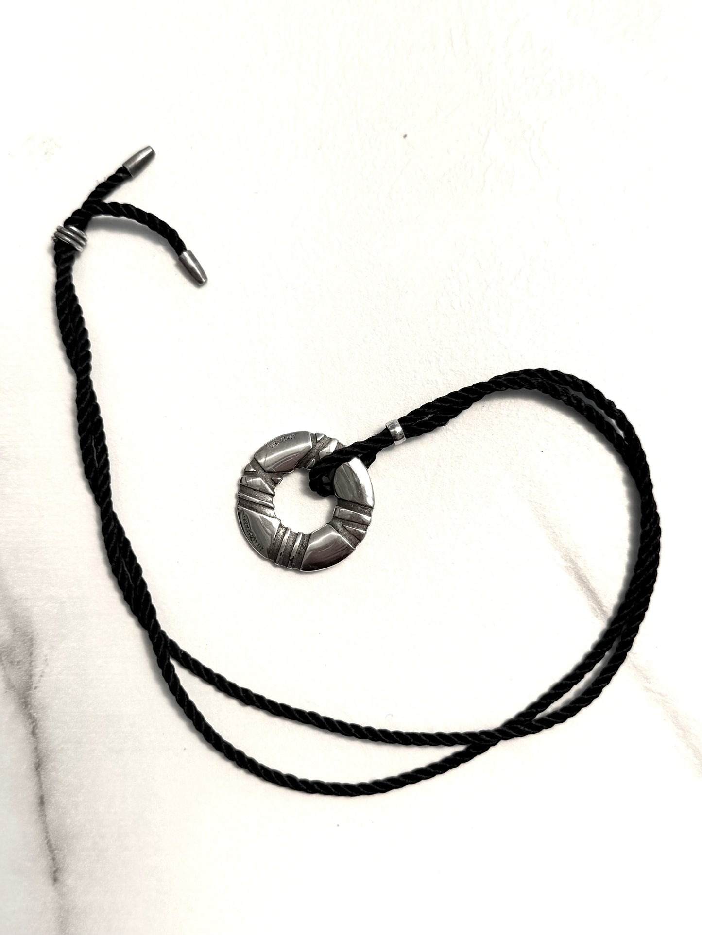 Tiffany & Co Atlas Pendant & Original 24” Silk Cord