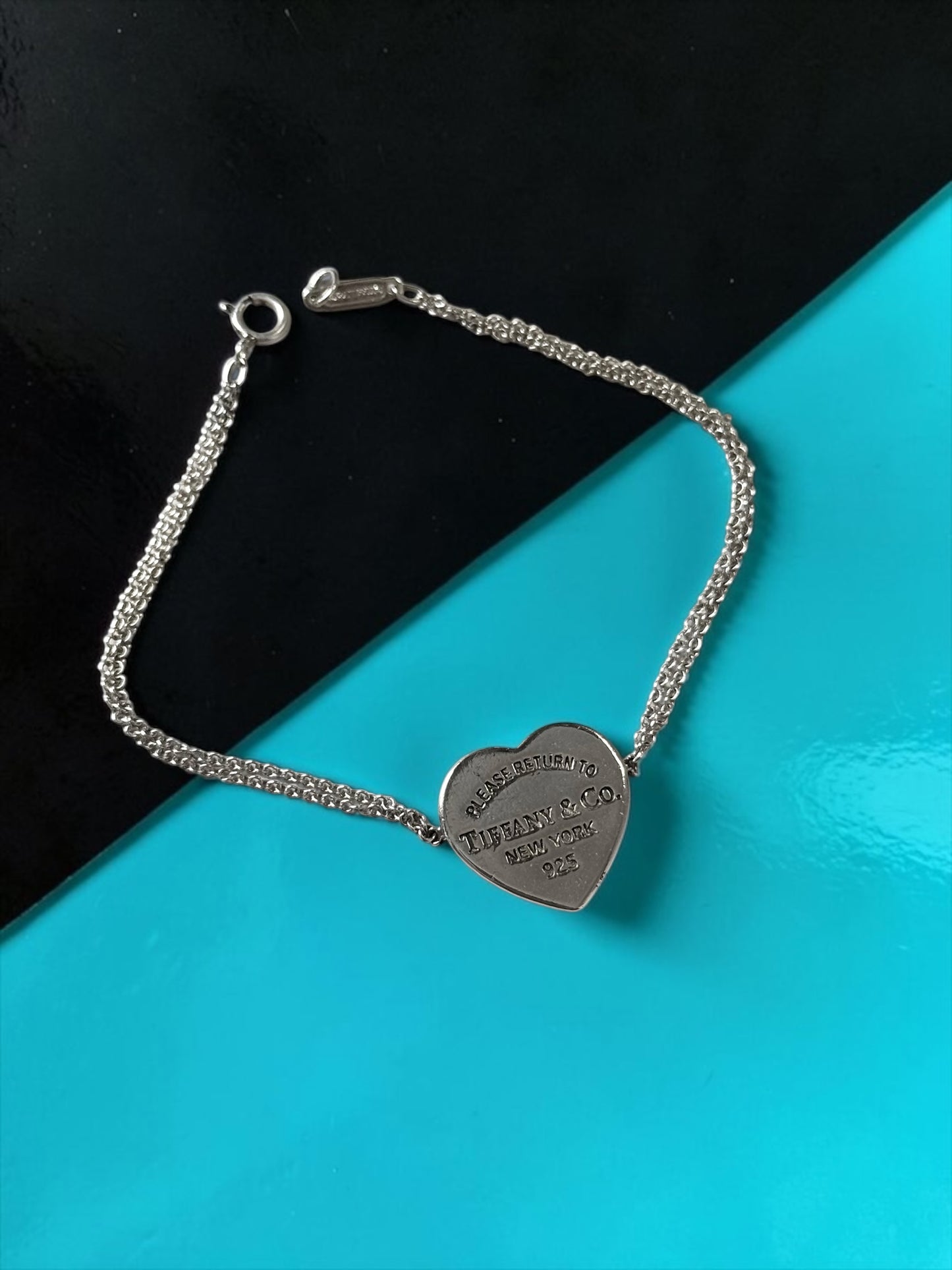 Tiffany & Co Return To Tiffany Heart Double Chain 6.5" Bracelet 925 (Copy)