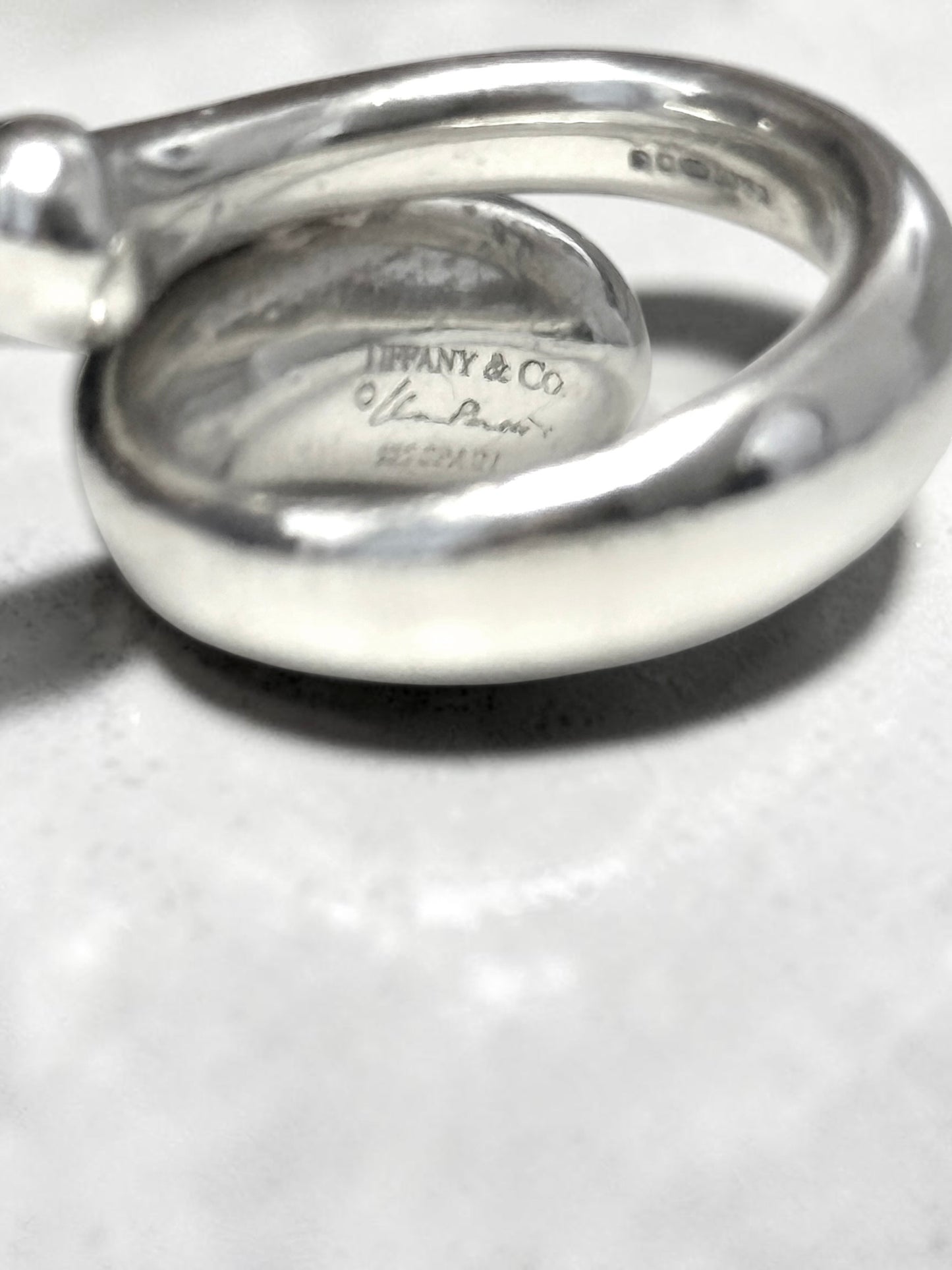 Tiffany & Co Elsa Peretti Tear Drop Ring 925 Hallmarked