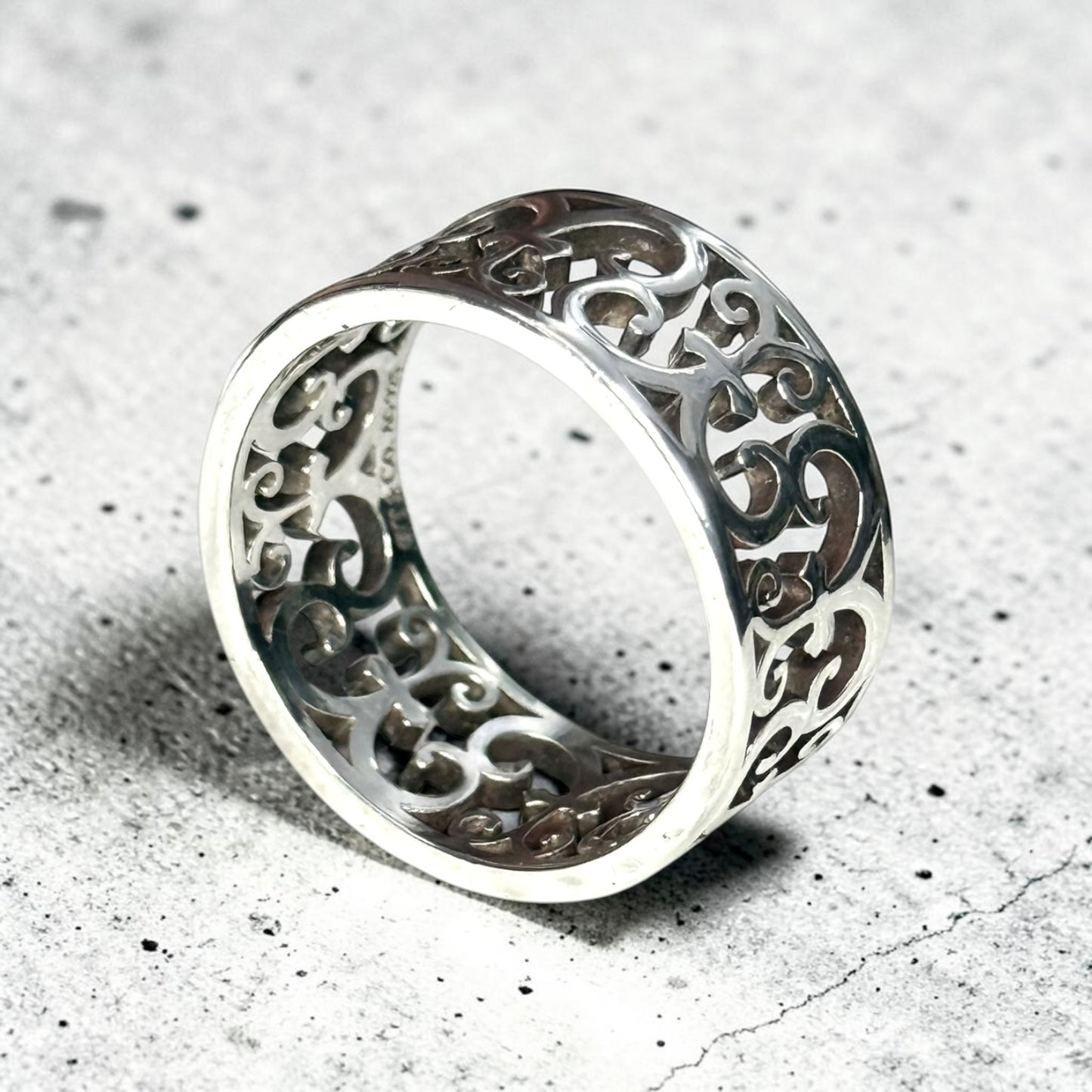 Rare Tiffany & Co Enchant 925 Silver Ring Size UK Q 1/2 / US 8.25
