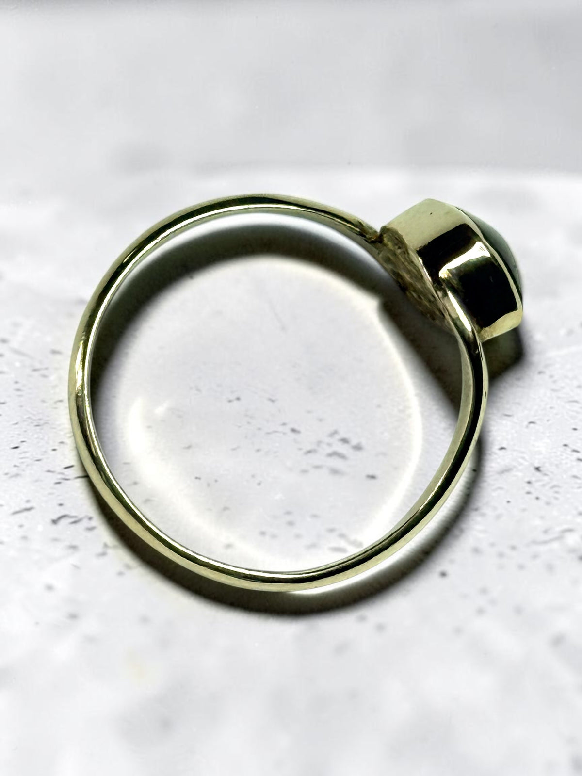 Rare 9ct Gold Blue John Ring 2.1g Size N 1/2 - 2000 Millennium Sheffield