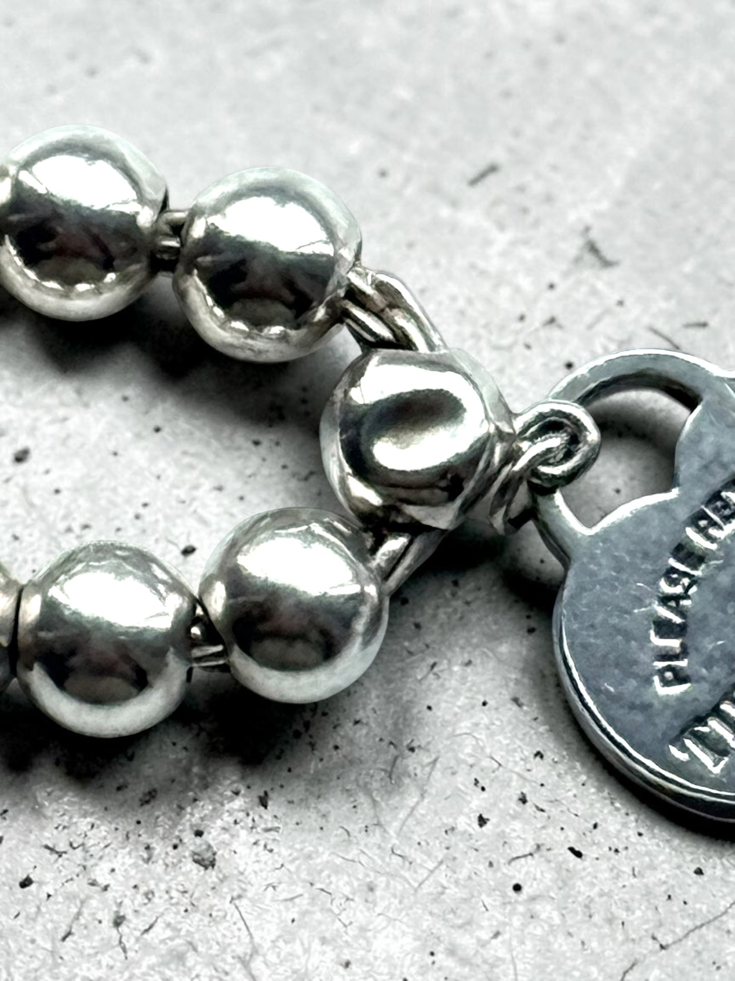 Tiffany & Co Heart Bead Bracelet Return To Tiffany Small 6.5"