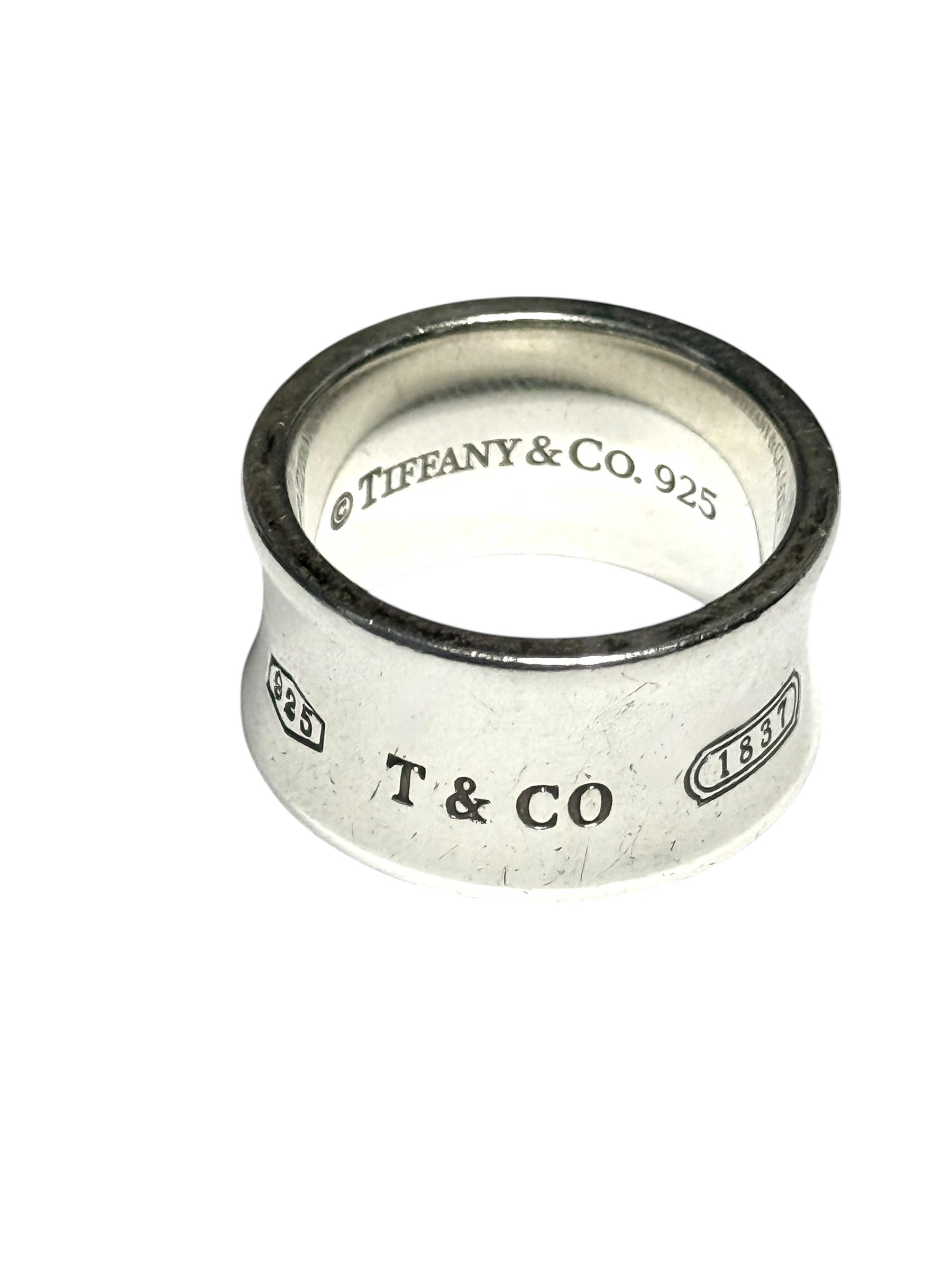 Tiffany & Co 1837 Vintage Wide Band Ring Unisex Size O