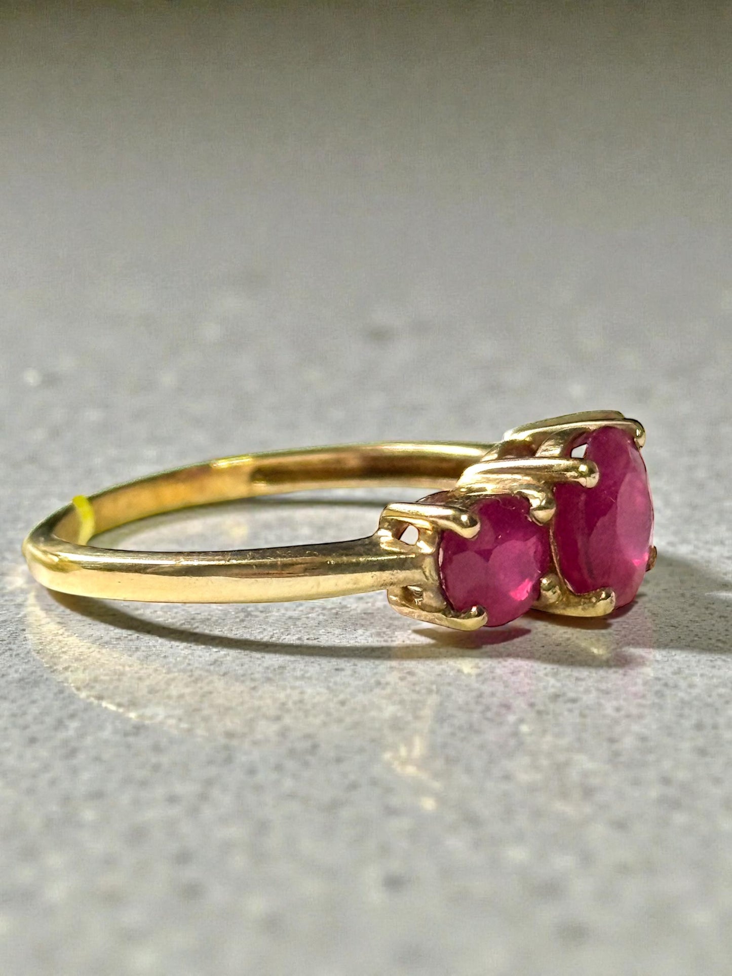 Trilogy 2.2ct Ruby GP 925 Ring Size Q