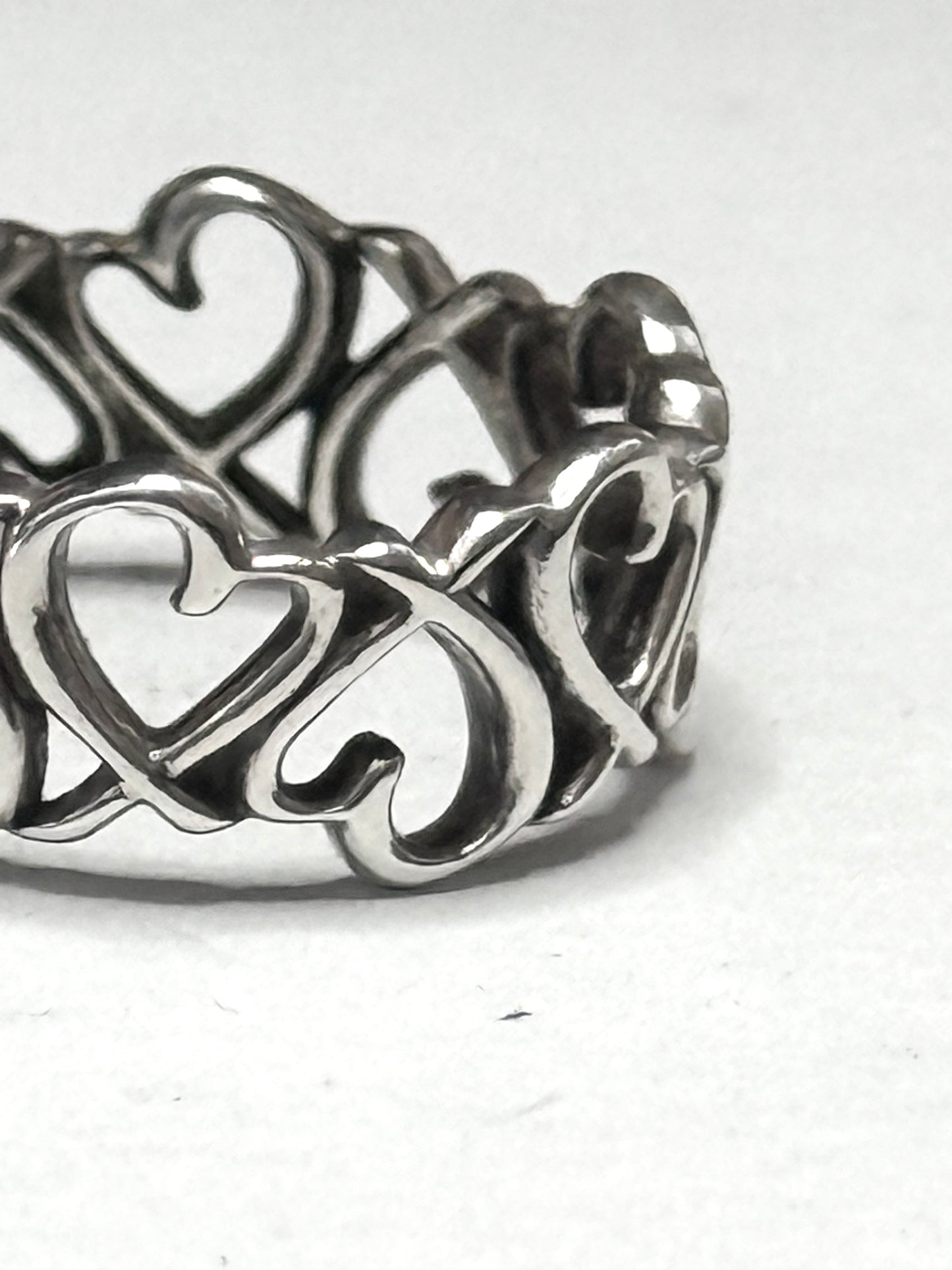 Tiffany & Co Paloma Picasso Retired Loving Hearts Ring Size J
