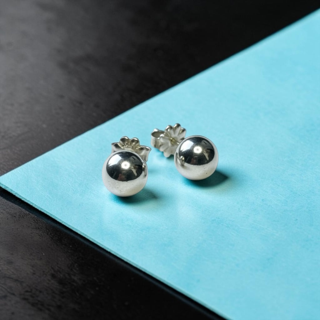 Tiffany and Co Sterling Hardwear 8mm Ball Earrings
