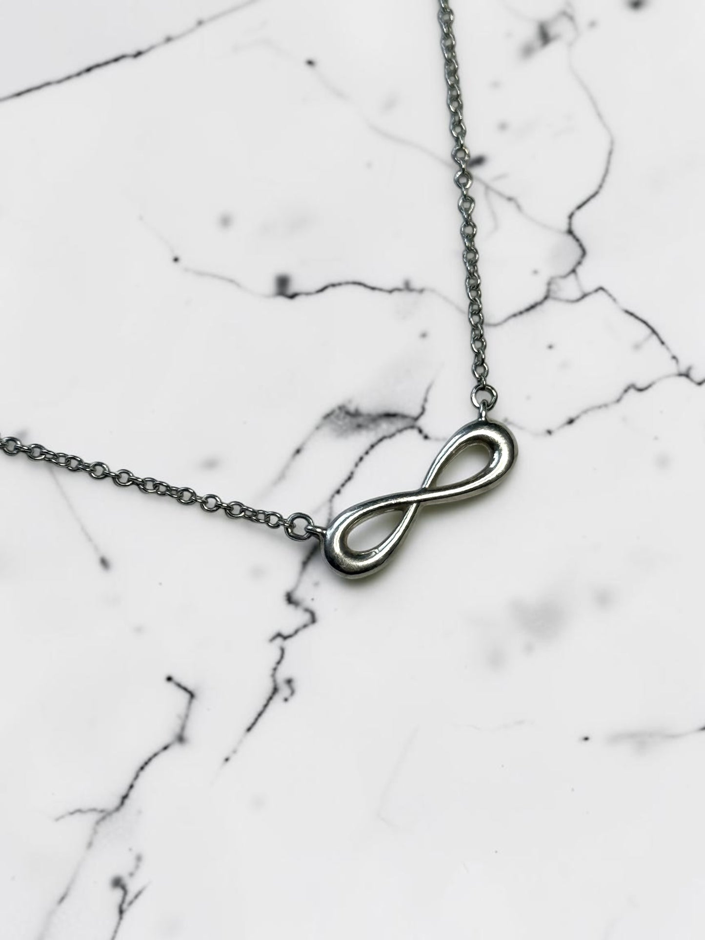 Tiffany & Co Infinity Eternal Pendant Necklace Sterling Silver 925