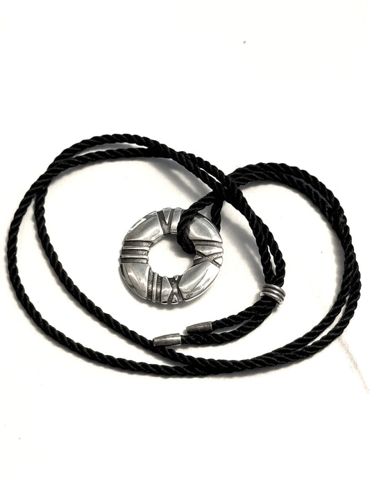 Tiffany & Co Atlas Pendant & Original 24” Silk Cord