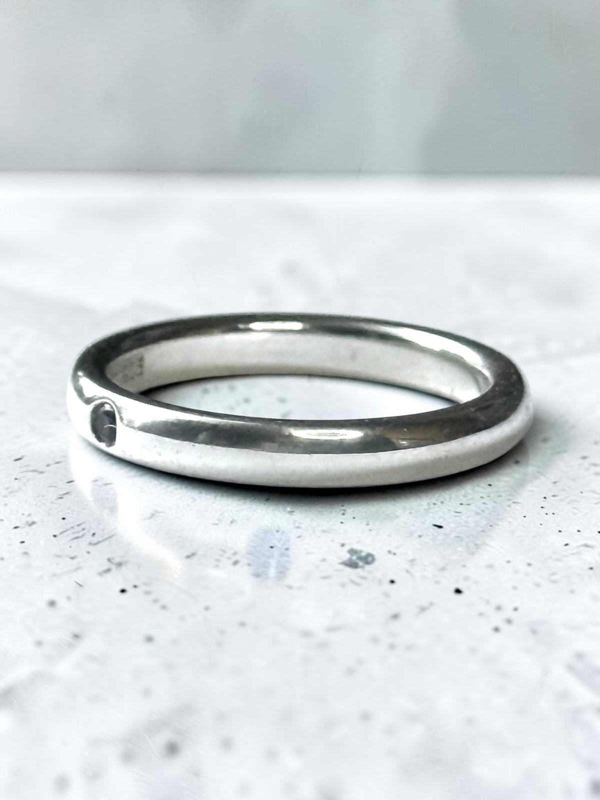 Tiffany & Co Elsa Peretti Sapphire 925 Stacking Ring Size K