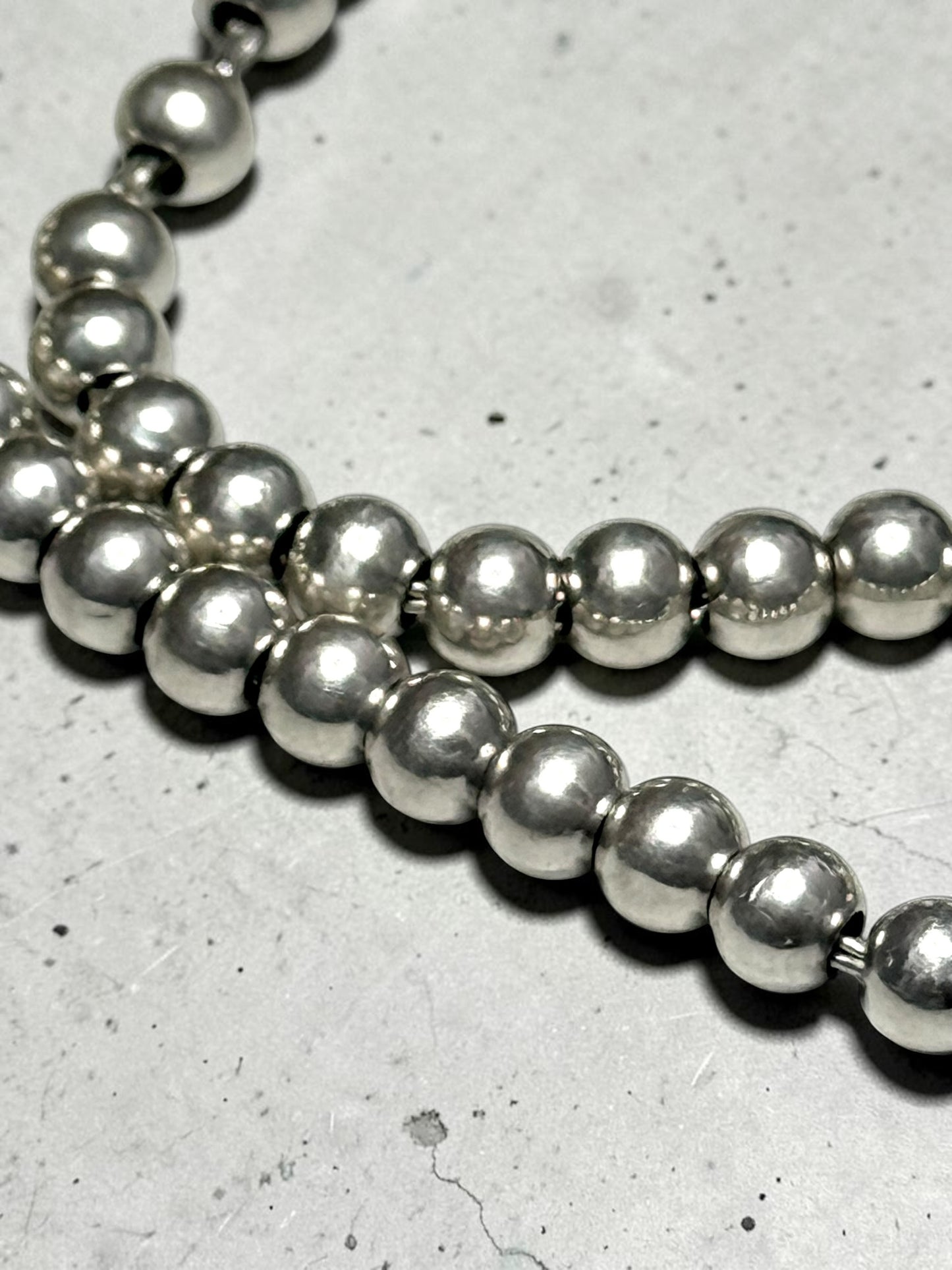 Tiffany & Co Plain Bead Bracelet 925 Silver Small 6.5"