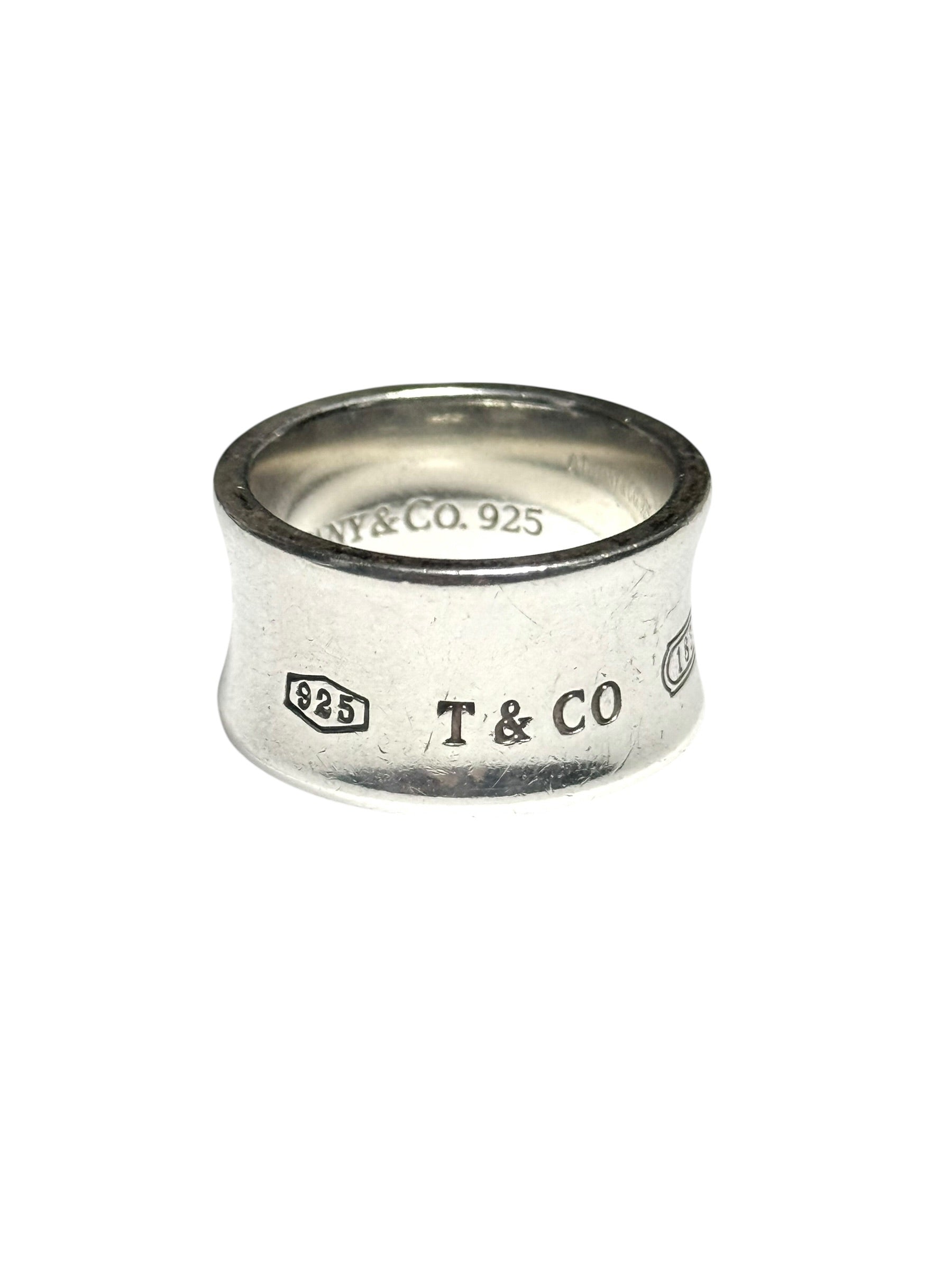 Tiffany & Co 1837 Vintage Wide Band Ring Unisex Size O