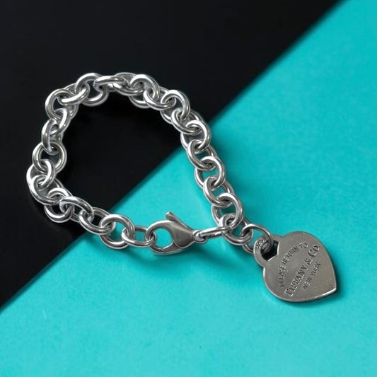 Vintage Tiffany & Co Hallmarked Return To Tiffany Bracelet 7 1/2”