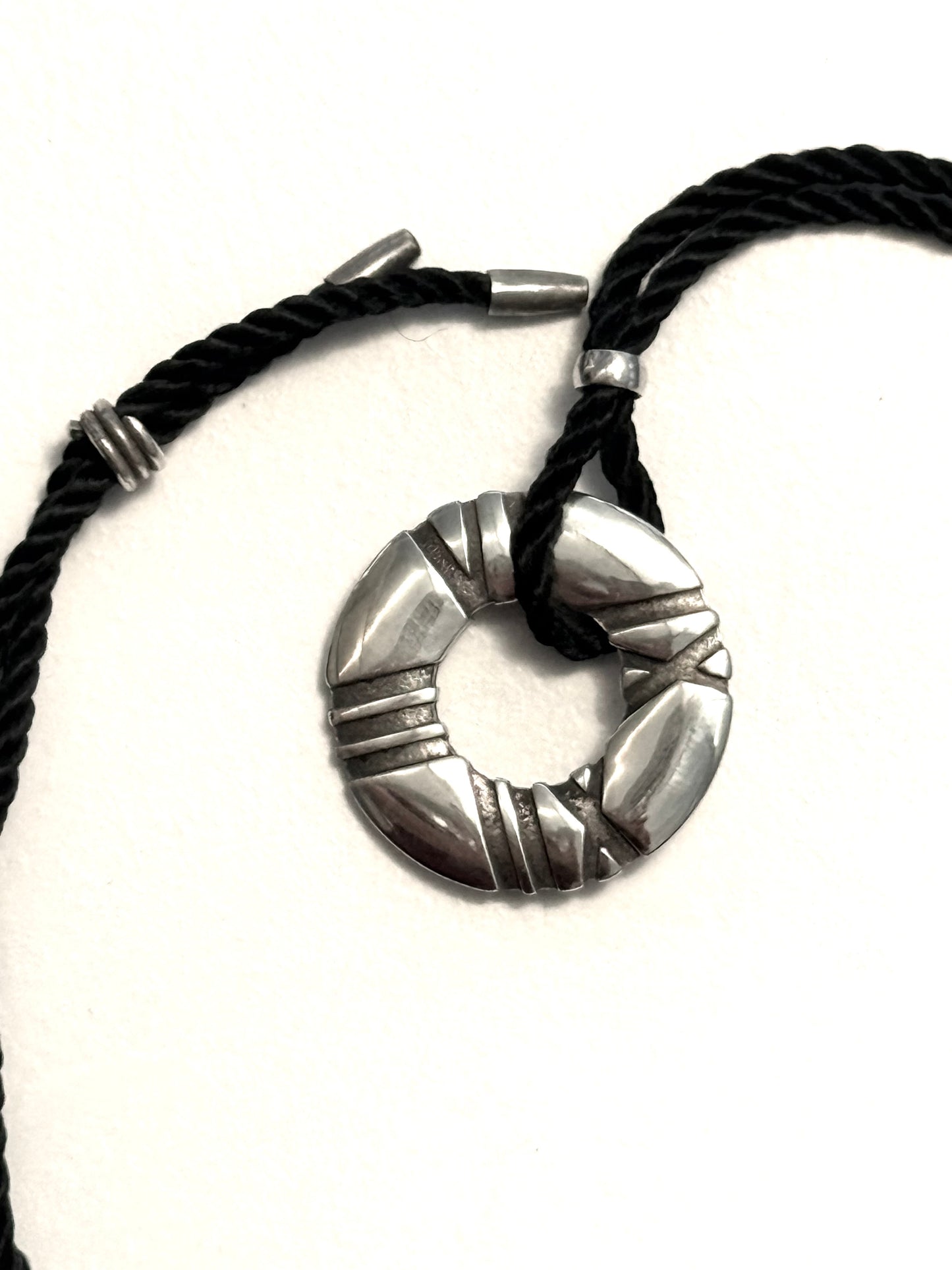 Tiffany & Co Atlas Pendant & Original 24” Silk Cord