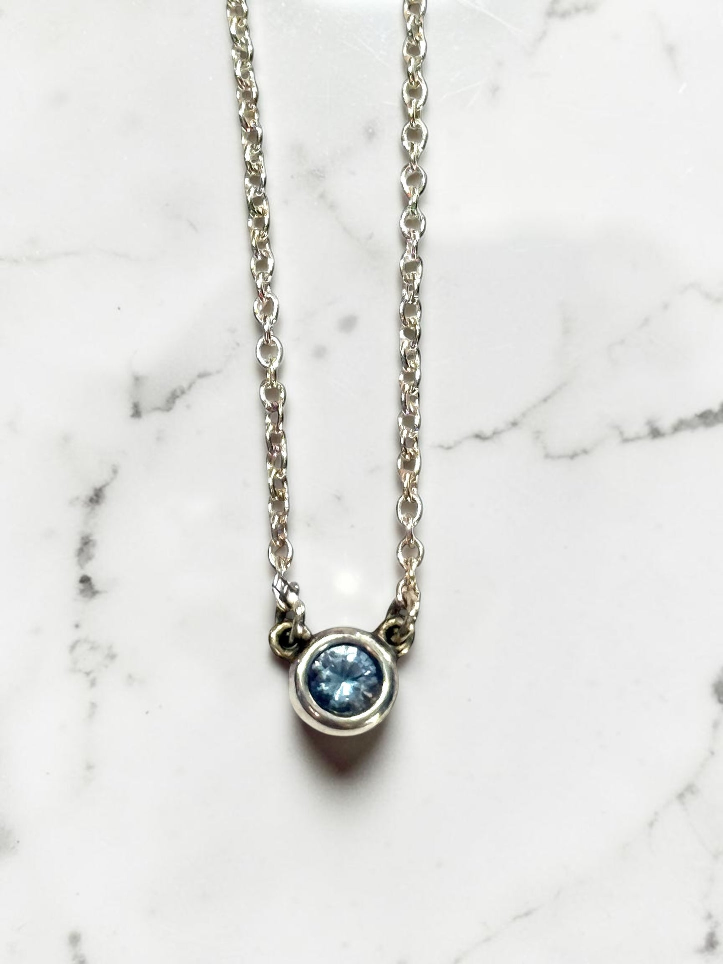 Tiffany & Co Colour By The Yard Aquamarine Necklace RRP £670