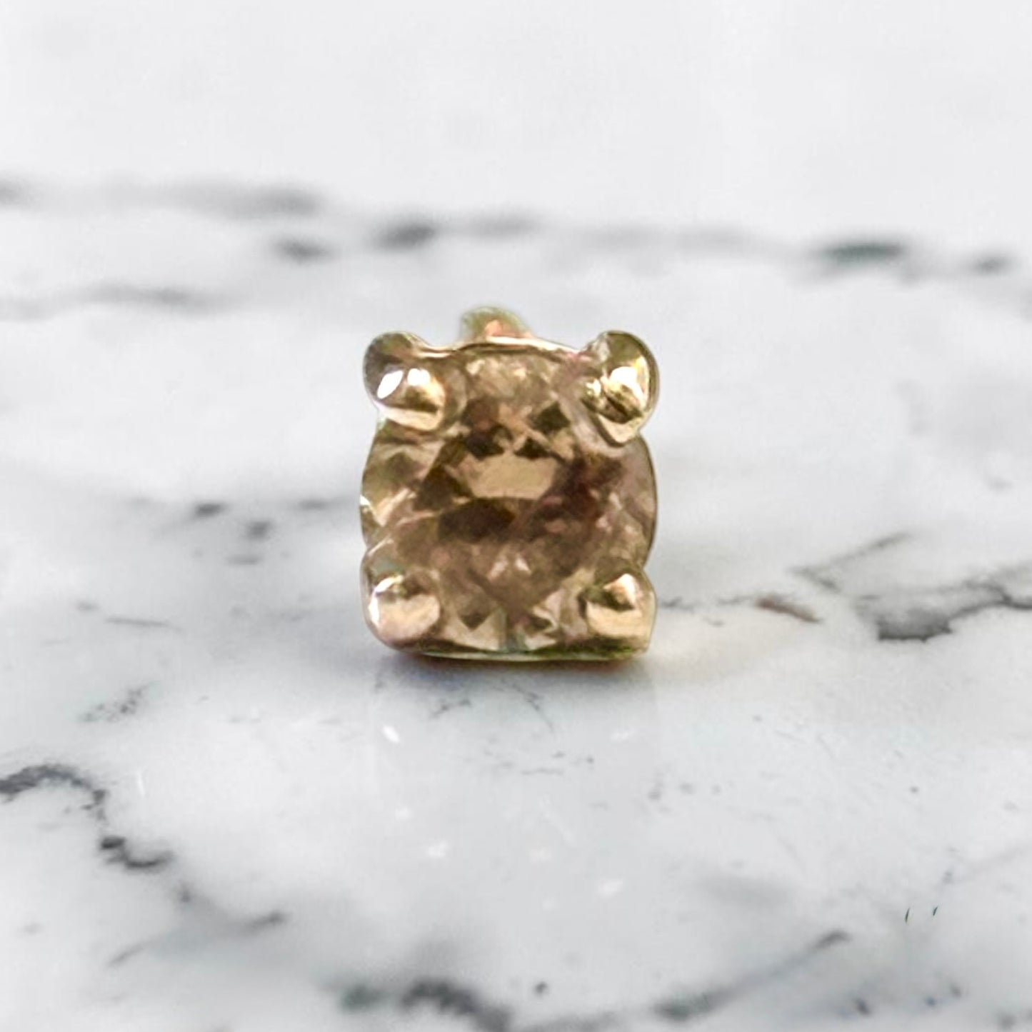 0.2ct Champagne Diamond 9K Rose Gold Earring Studs
