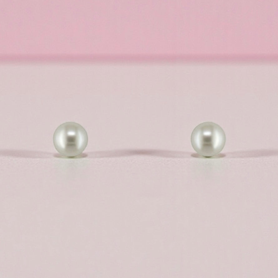 9ct Gold Cultured Pearl Earrings New June Birth Stone
