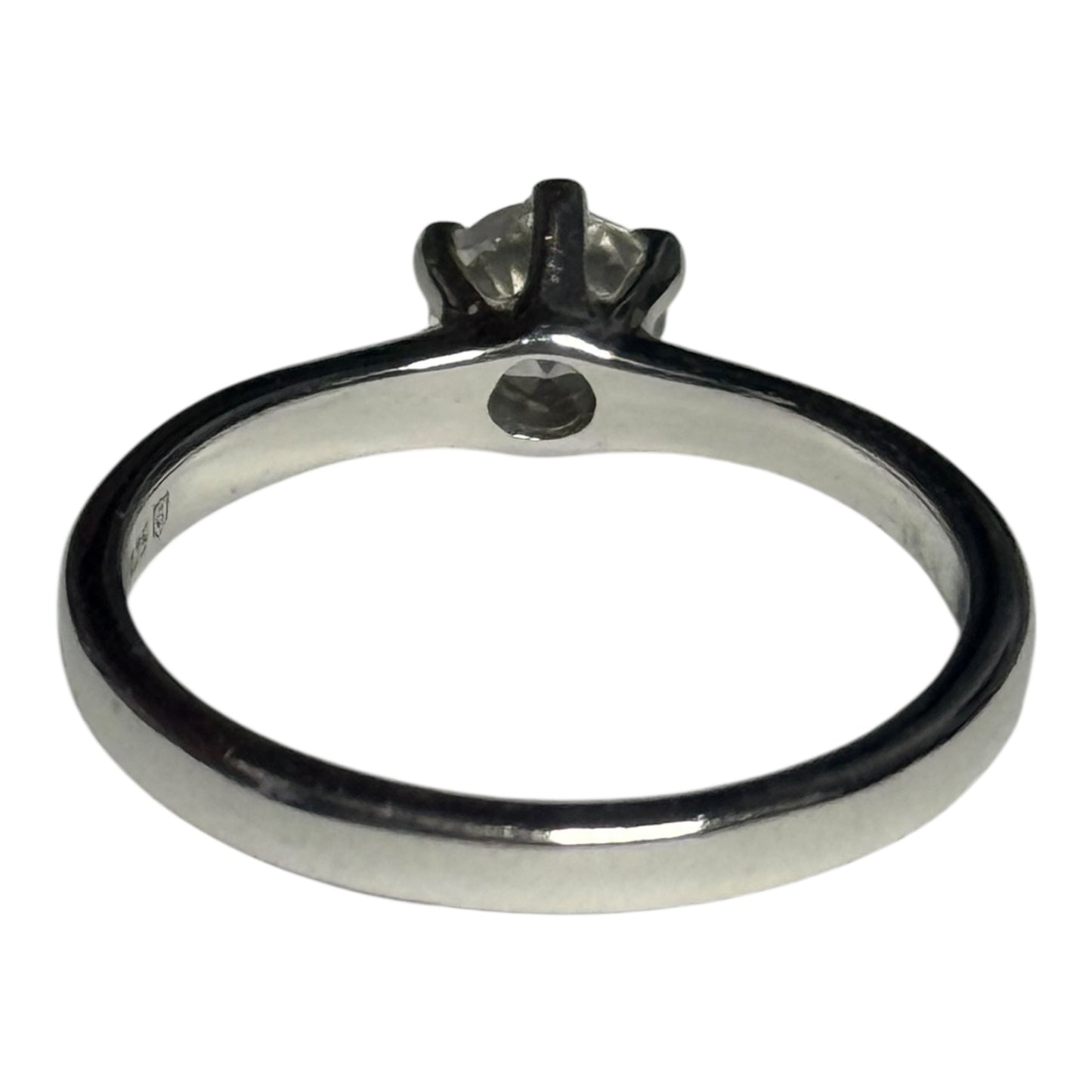 New Stunning White Topaz Solitaire Silver Ring Size P