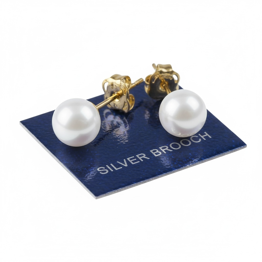 9ct Gold Cultured Pearl Earrings New June Birth Stone