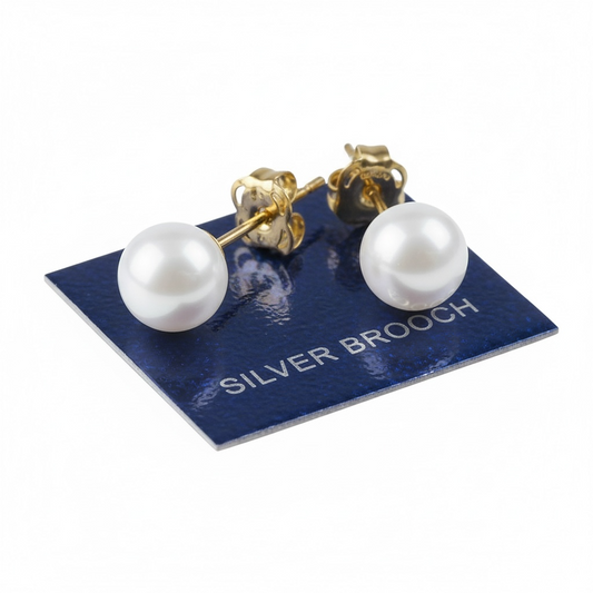 9ct Gold Cultured Pearl Earrings New June Birth Stone