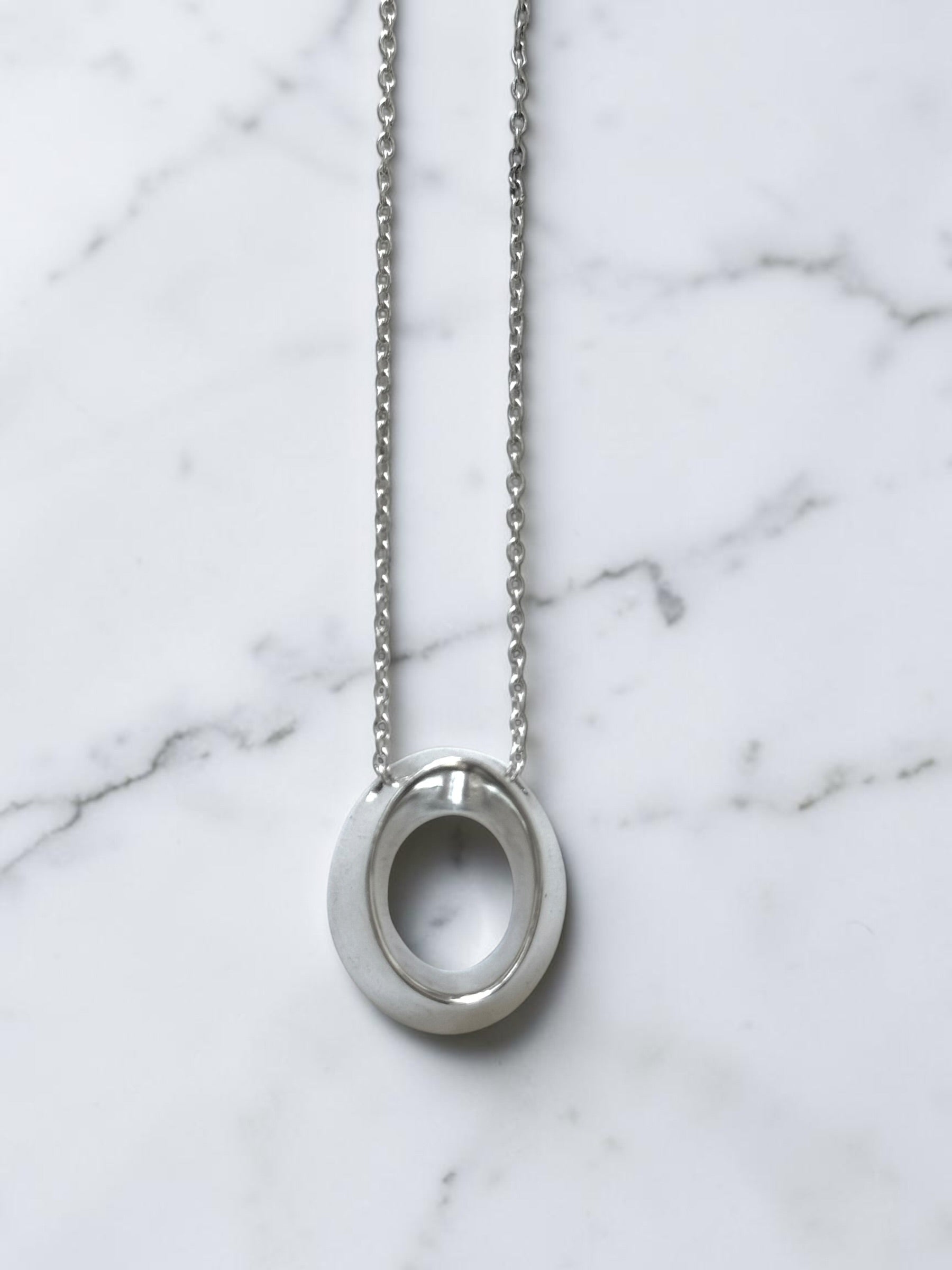 Very Rare Tiffany & Co Frank Gehry Morph Pendant & 20" Necklace 925 Silver