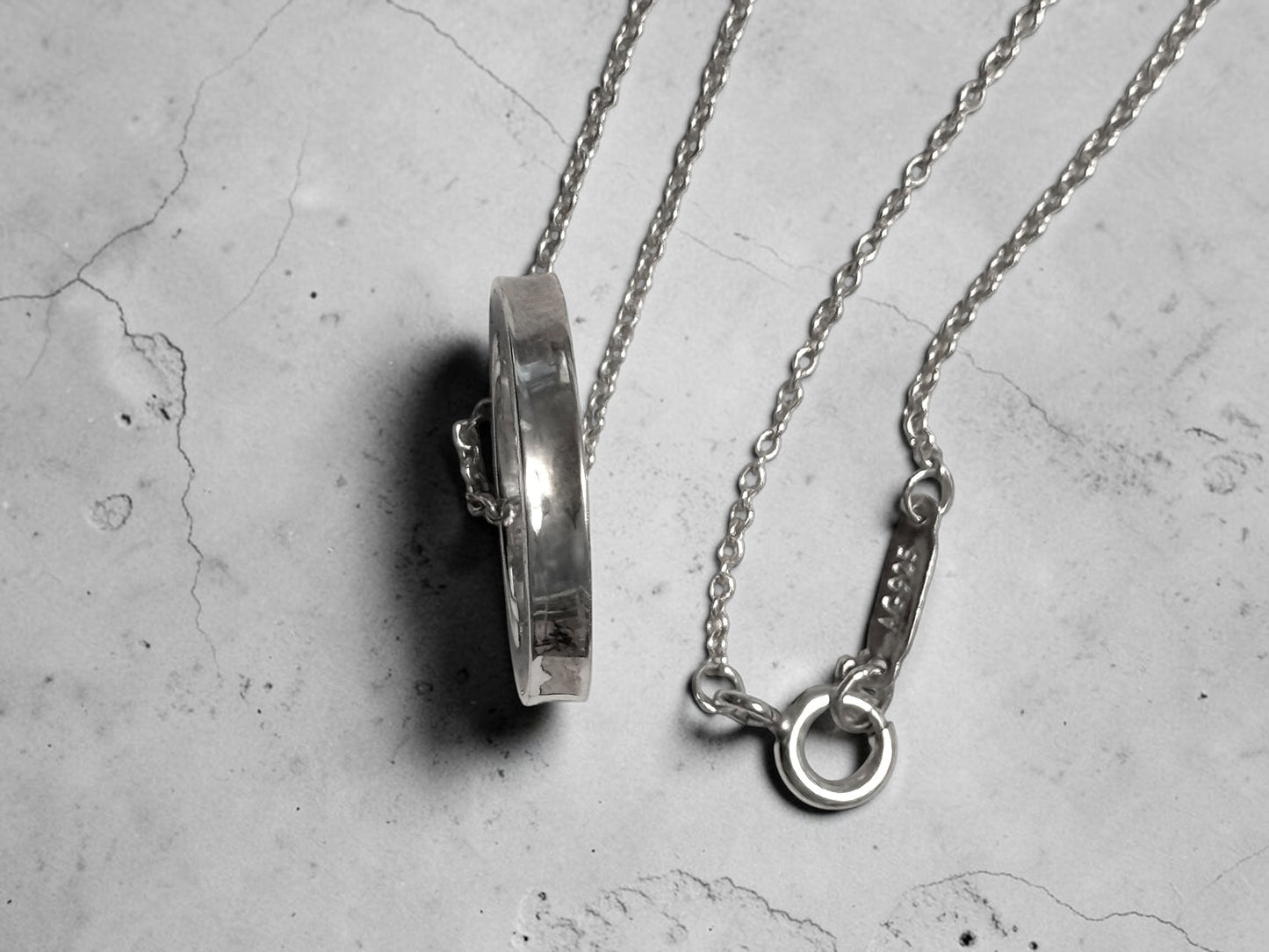 Tiffany & Co 1837 Circle Pendant 925 Silver & Matching Chain