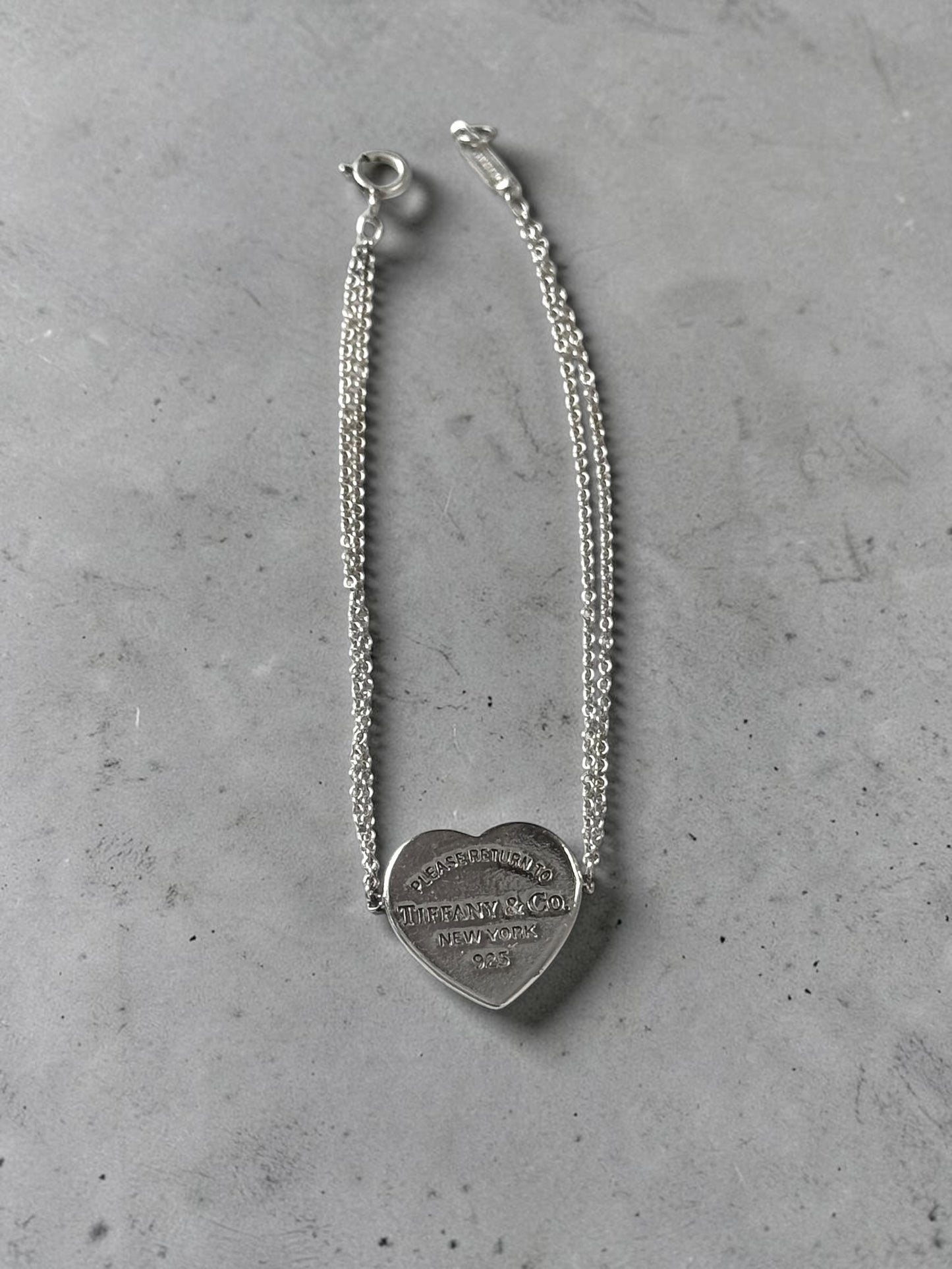 Tiffany & Co Return To Tiffany Heart Double Chain 6.5" Bracelet 925 (Copy)