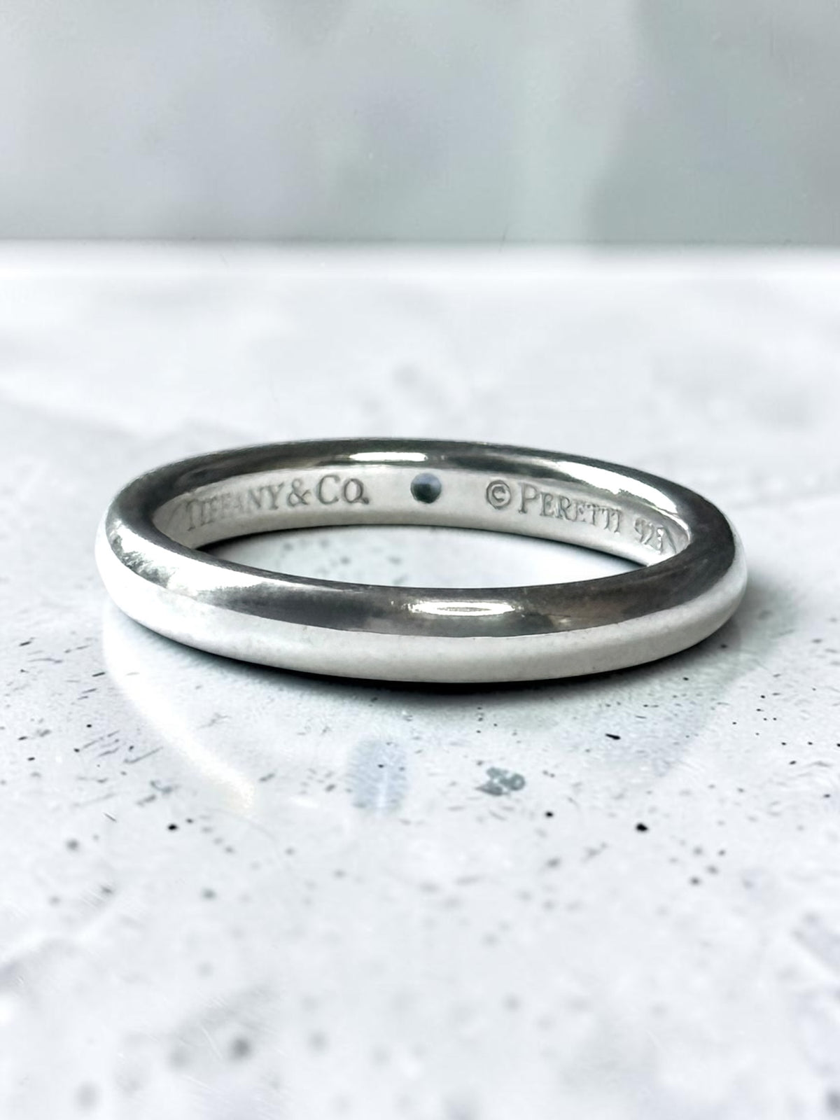 Tiffany & Co Elsa Peretti Sapphire 925 Stacking Ring Size K